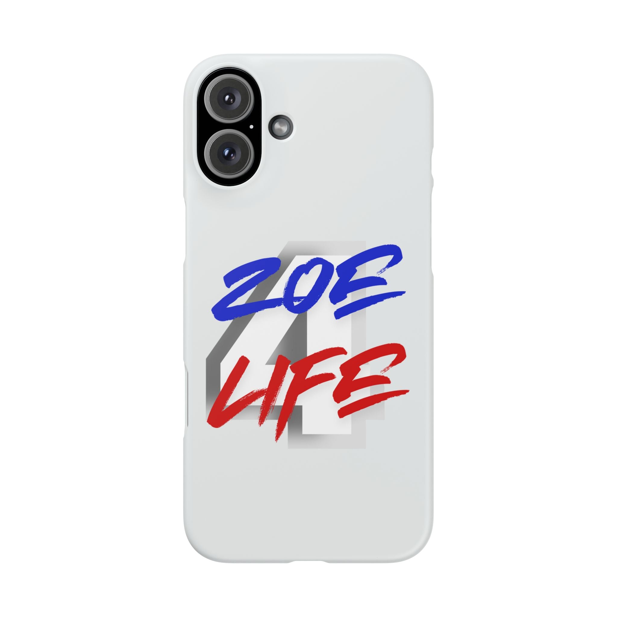 Zoe Life Phone Case - Bold Script Number 4 Snap Case