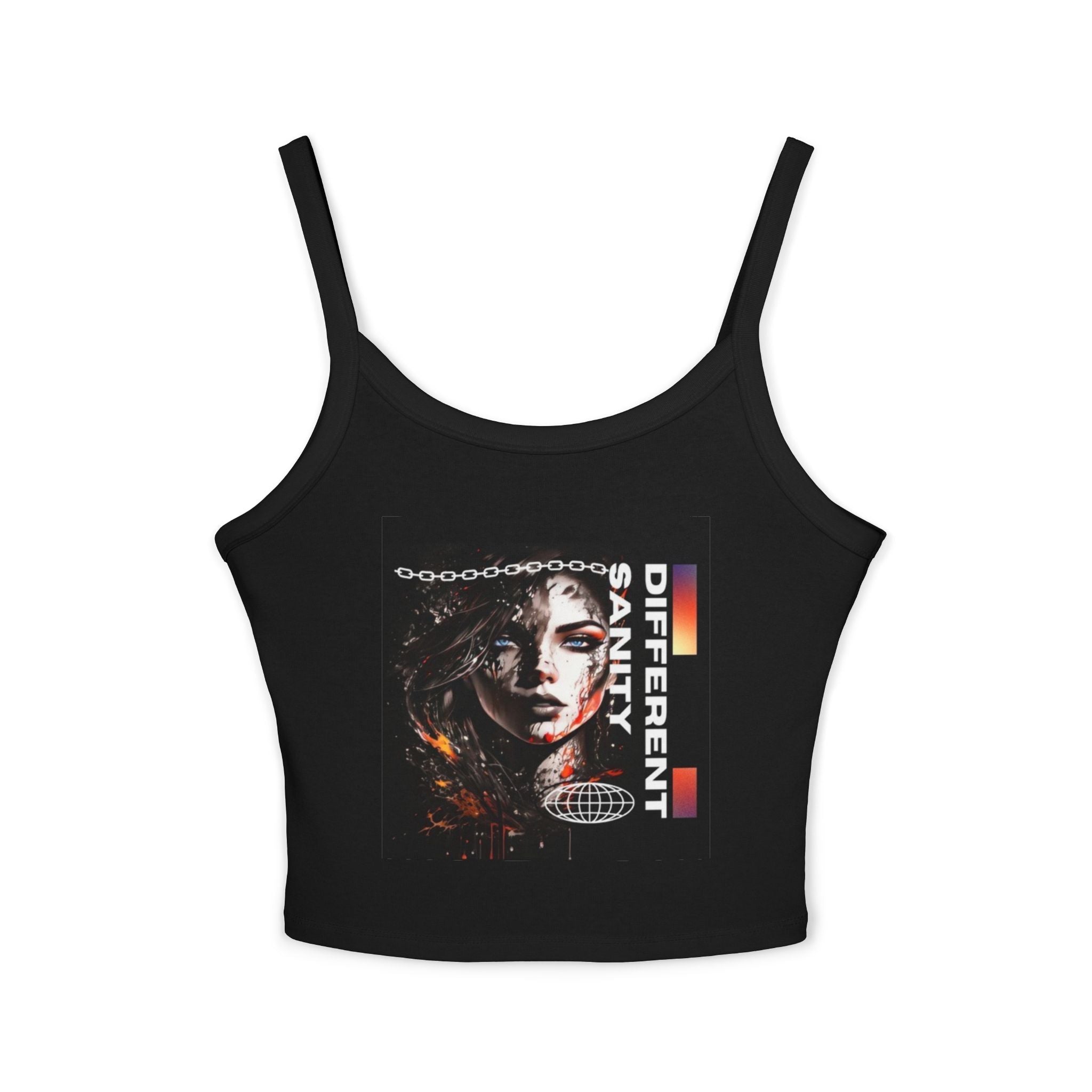 Women's Cropped Vi-Tank -  Women's Spaghetti Strap Tank Top