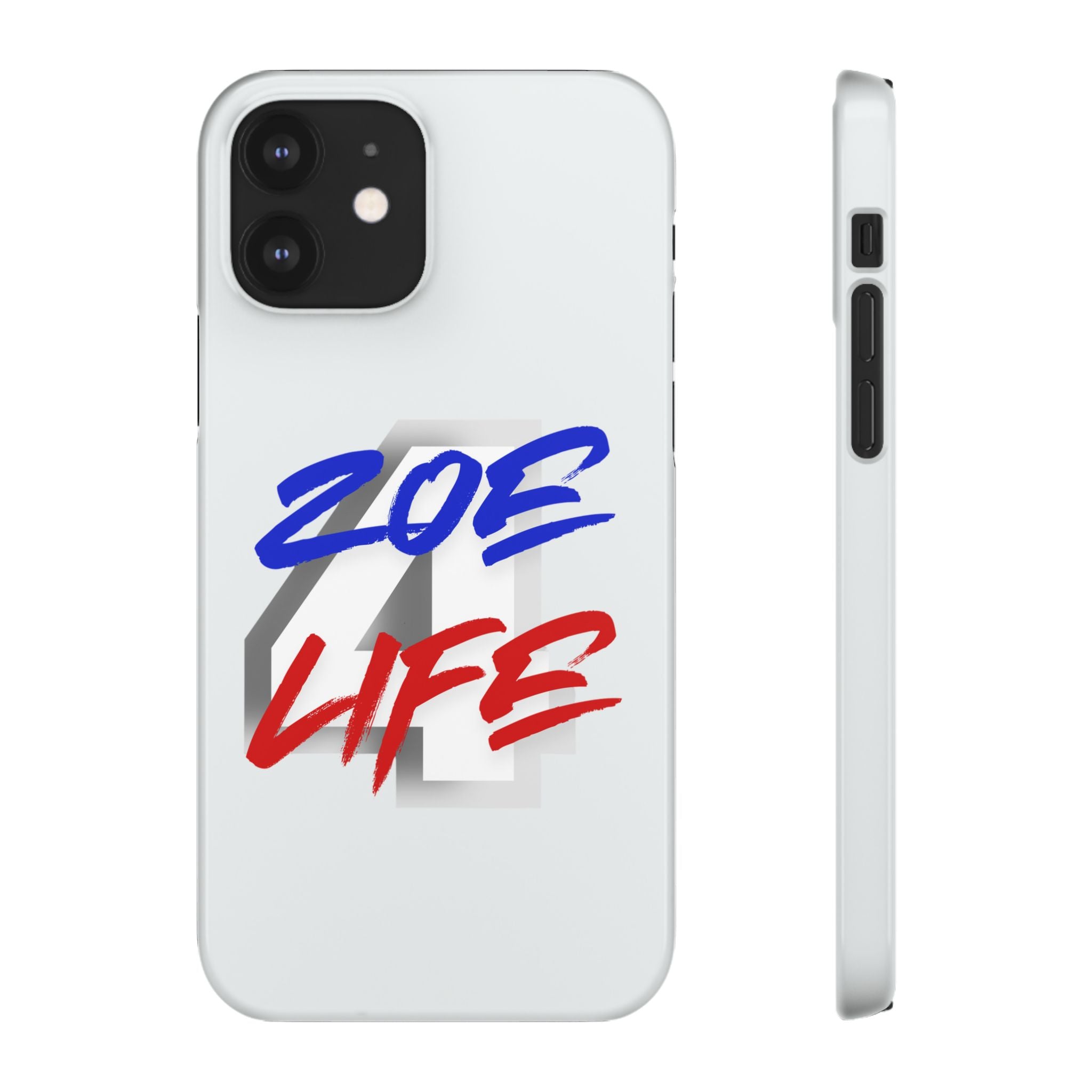 Zoe Life Phone Case - Bold Script Number 4 Snap Case