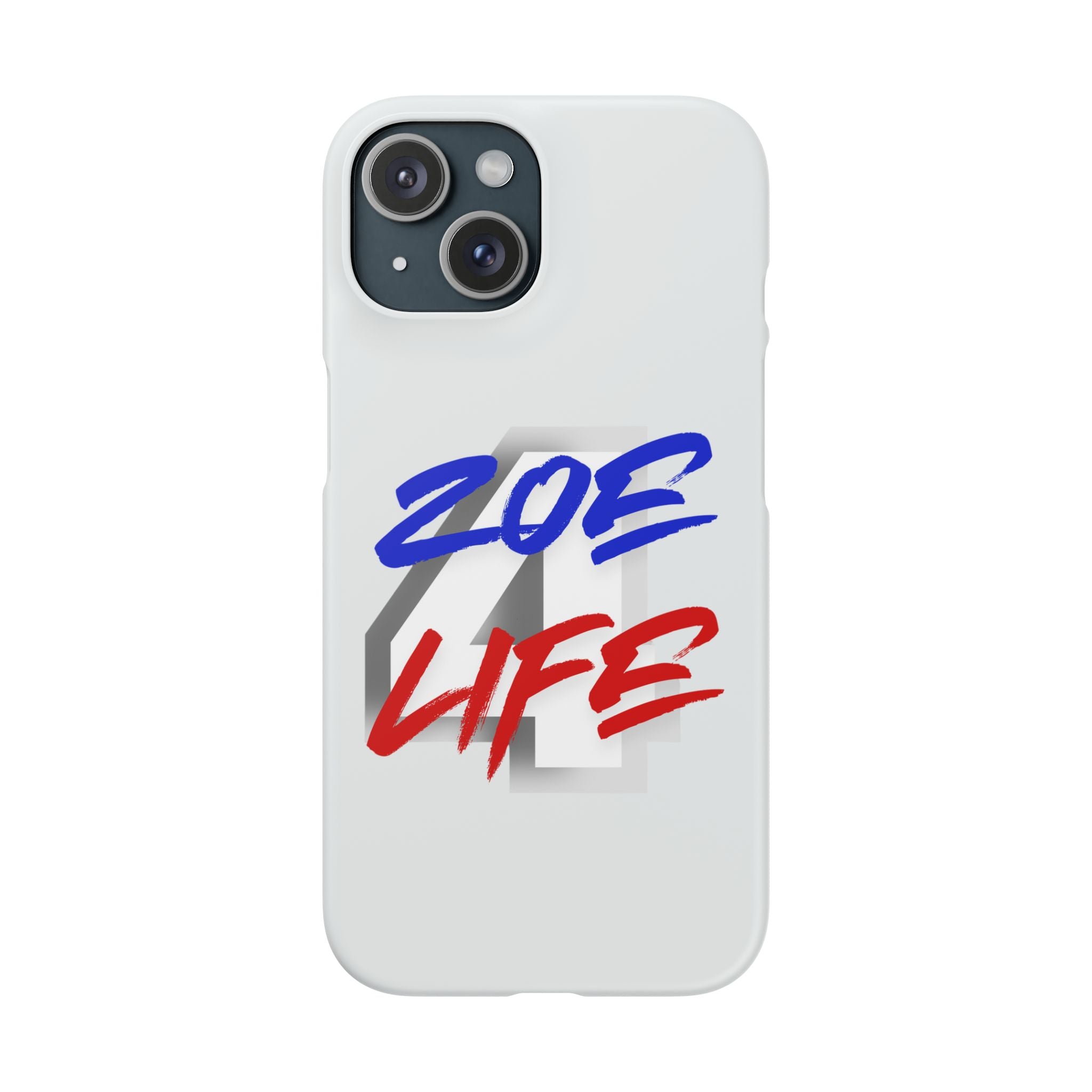Zoe Life Phone Case - Bold Script Number 4 Snap Case