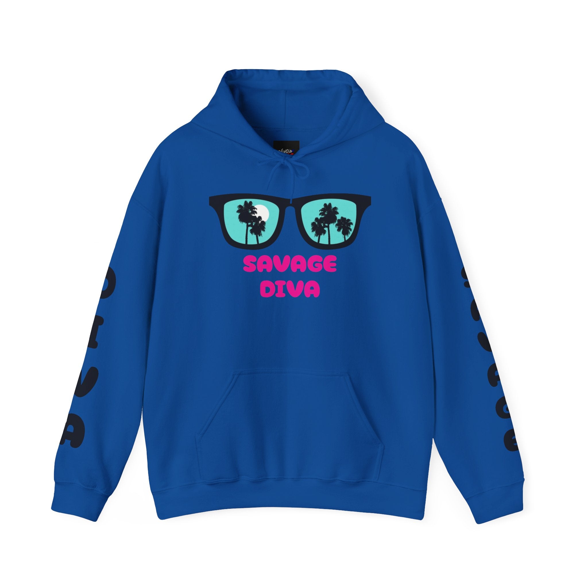 Savage Diva Vi-Hoodie — Retro Palm Sunglasses Graphic