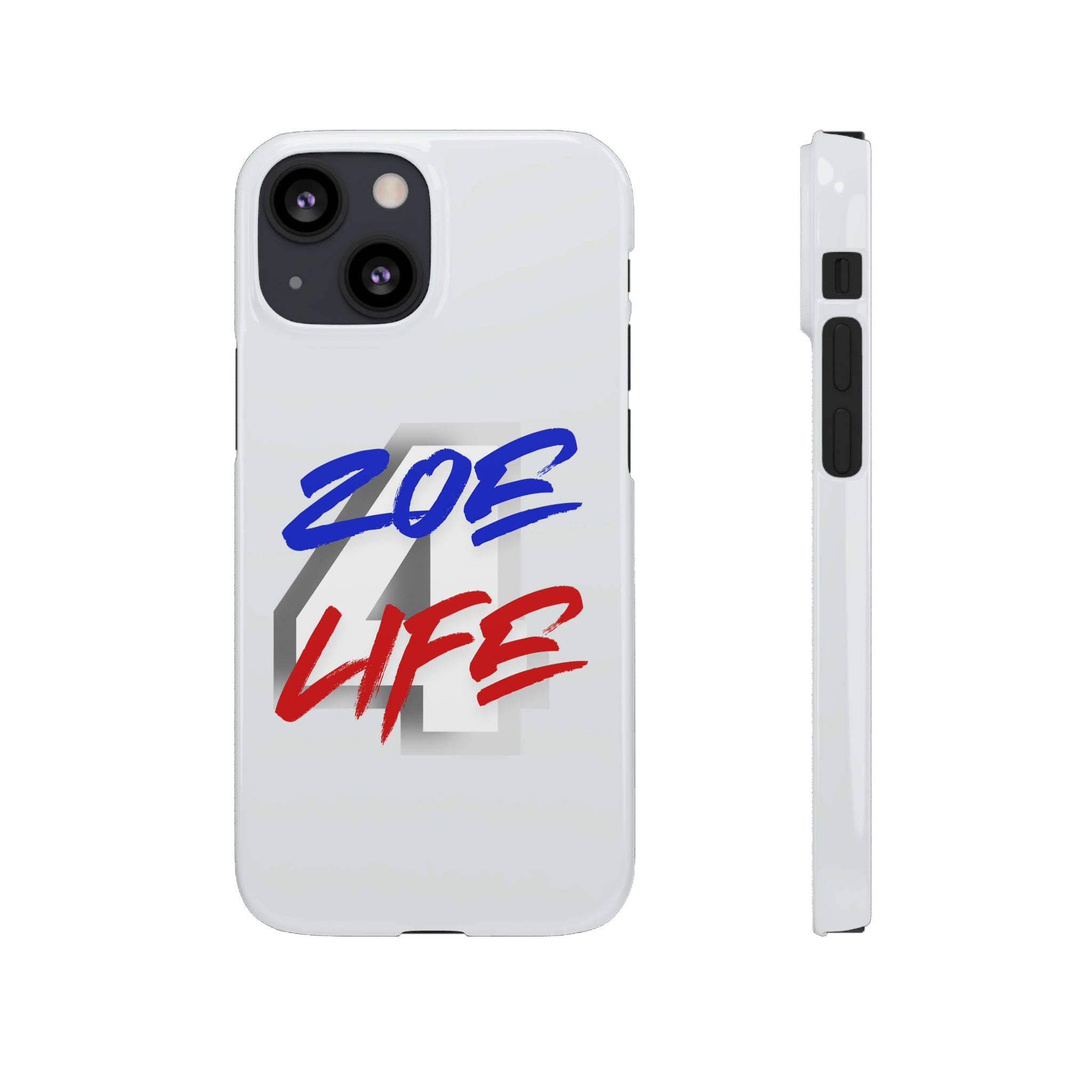 Zoe Life Phone Case - Bold Script Number 4 Snap Case
