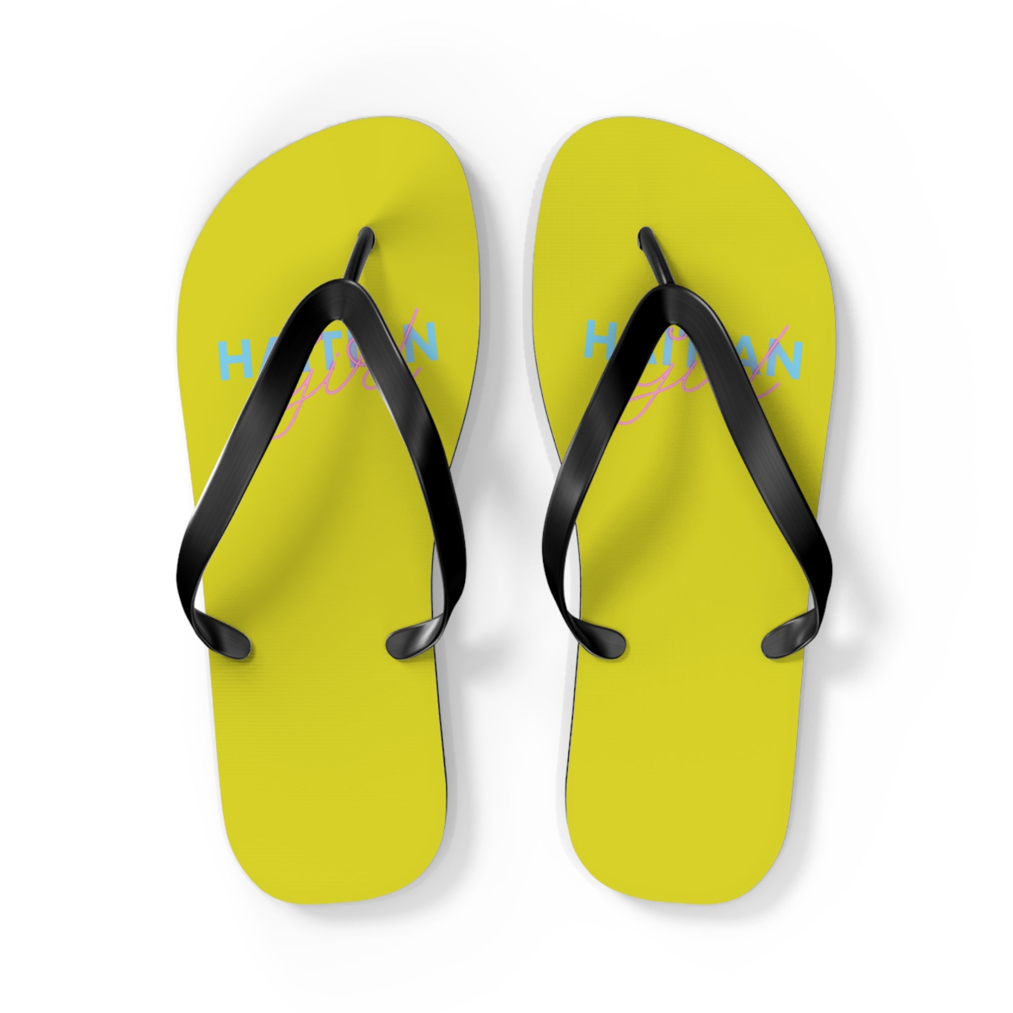Yellow 'Hawaiian' Flip Flops — Tropical Beach Sandal
