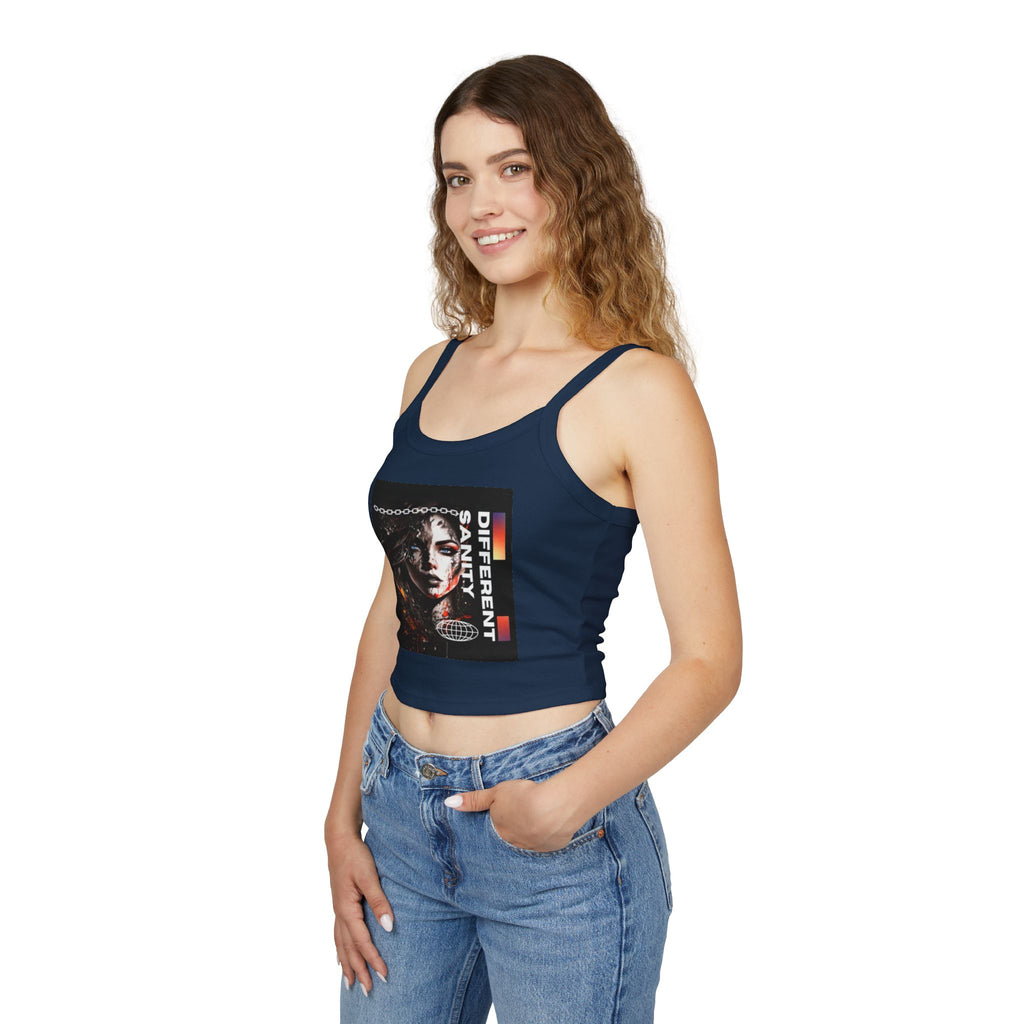 Women's Cropped Vi-Tank -  Women's Spaghetti Strap Tank Top