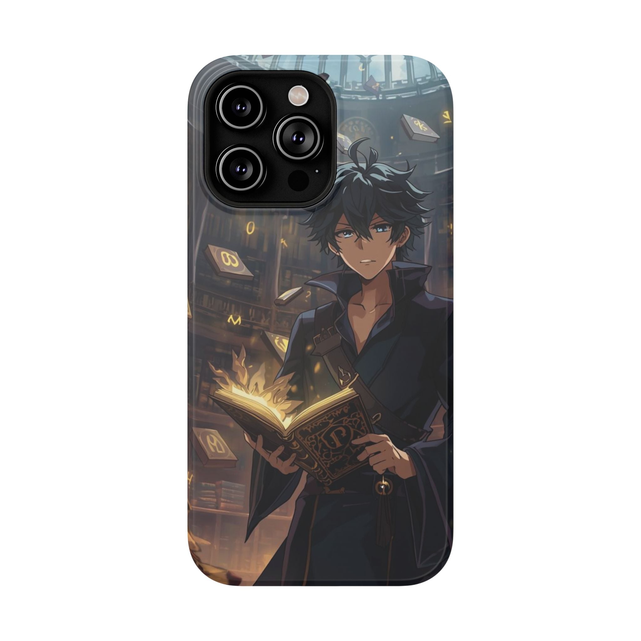 Vi-Anime Mystic Scholar Phone Case — Anime Magic Book Impact-Resistant Case