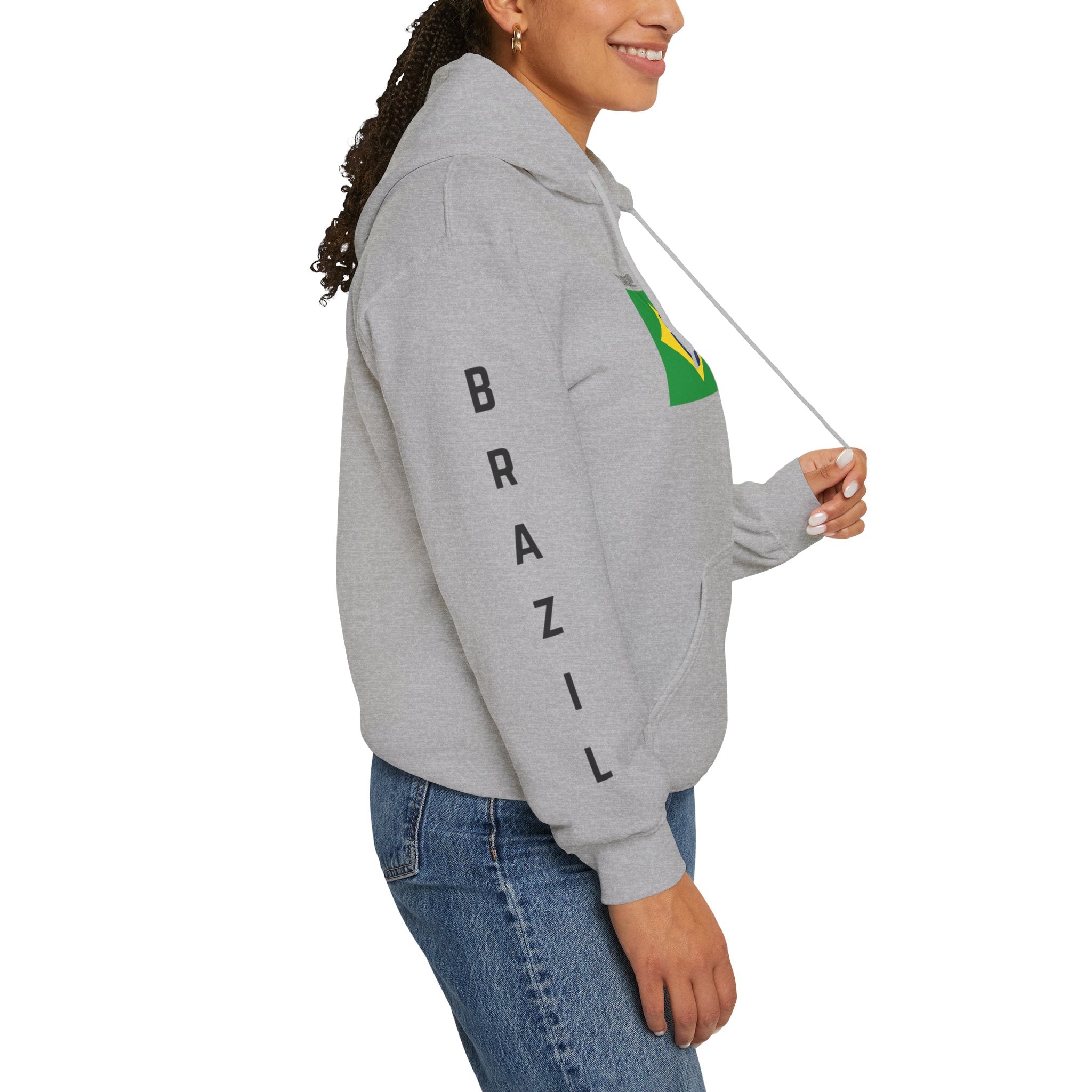 Vi-Hoodie Haiti Brazil Flag Hoodie — "Estamos Aqui!!! Nou La!!!!!"