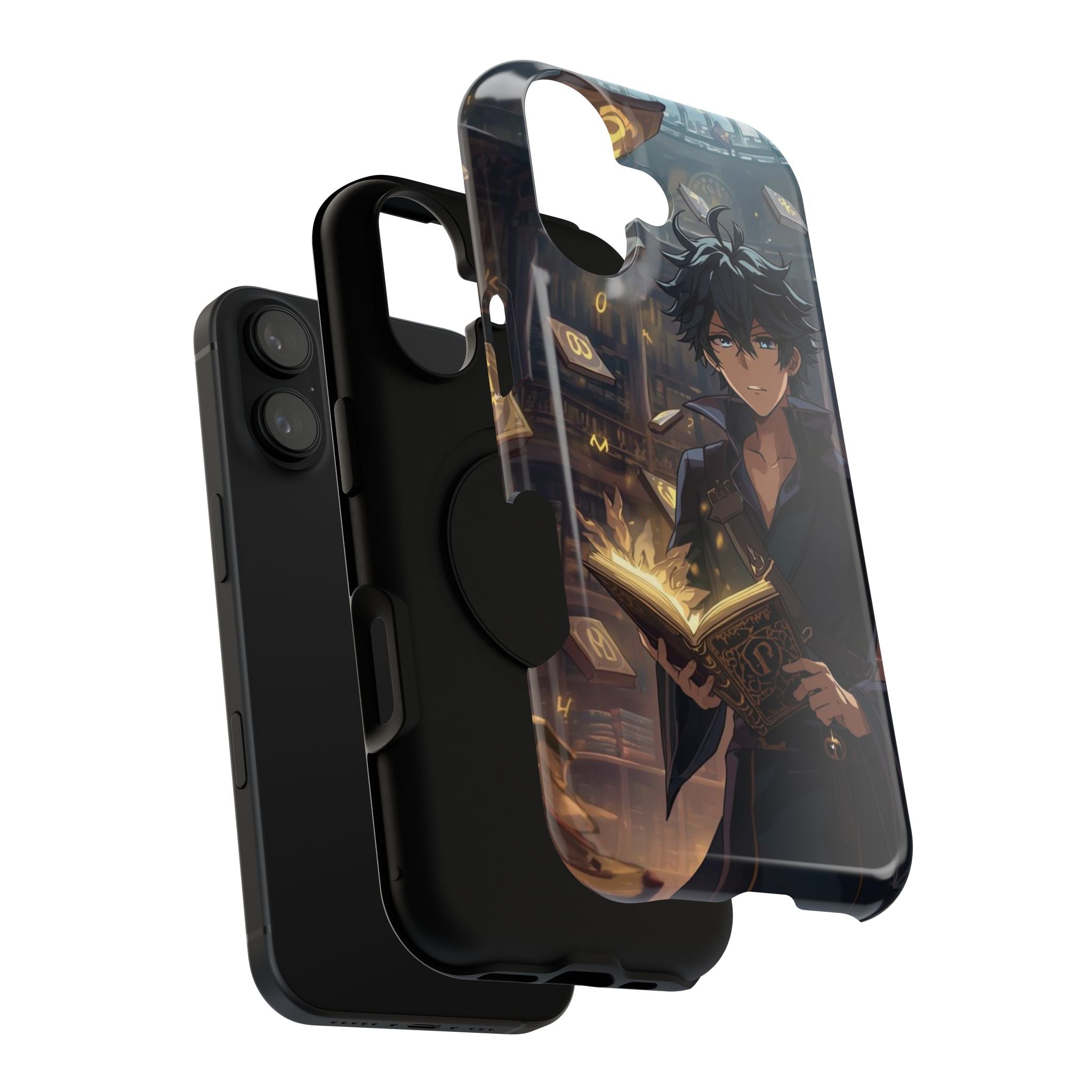 Vi-Anime Mystic Scholar Phone Case — Anime Magic Book Impact-Resistant Case