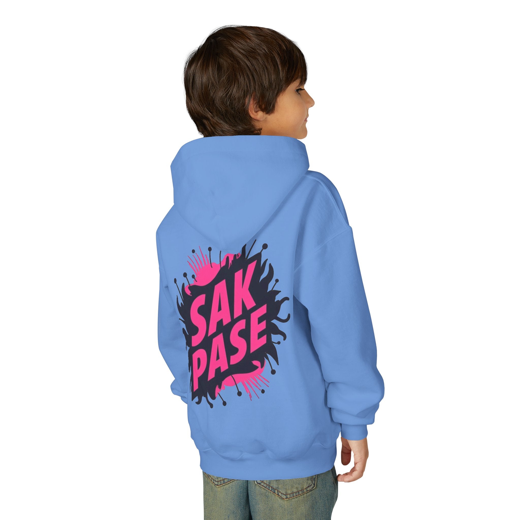 Little Vi Vi-Hoodie — Pink “SAK PASE” Creole Splash Graphic