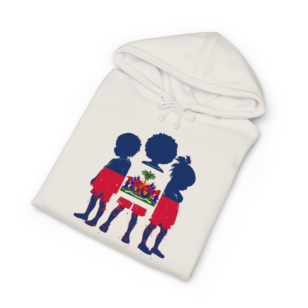 Vi-Hoodie — Haitian Pride Hoodie — Children Silhouette with Flag