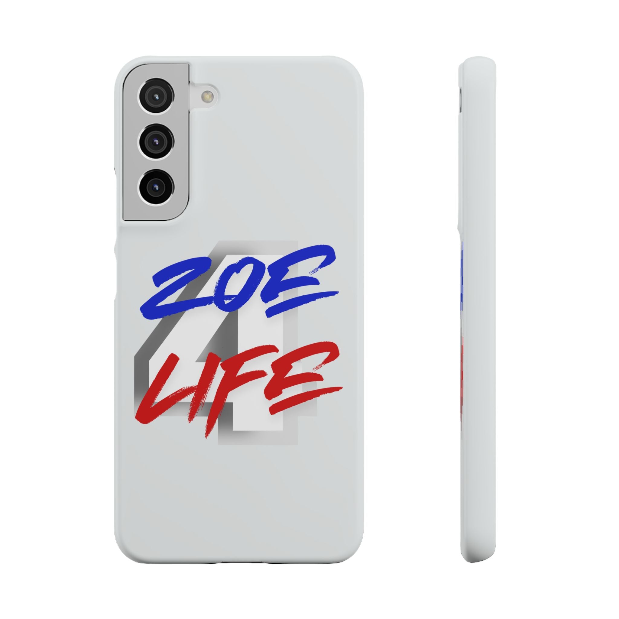 Zoe Life Phone Case - Bold Script Number 4 Snap Case
