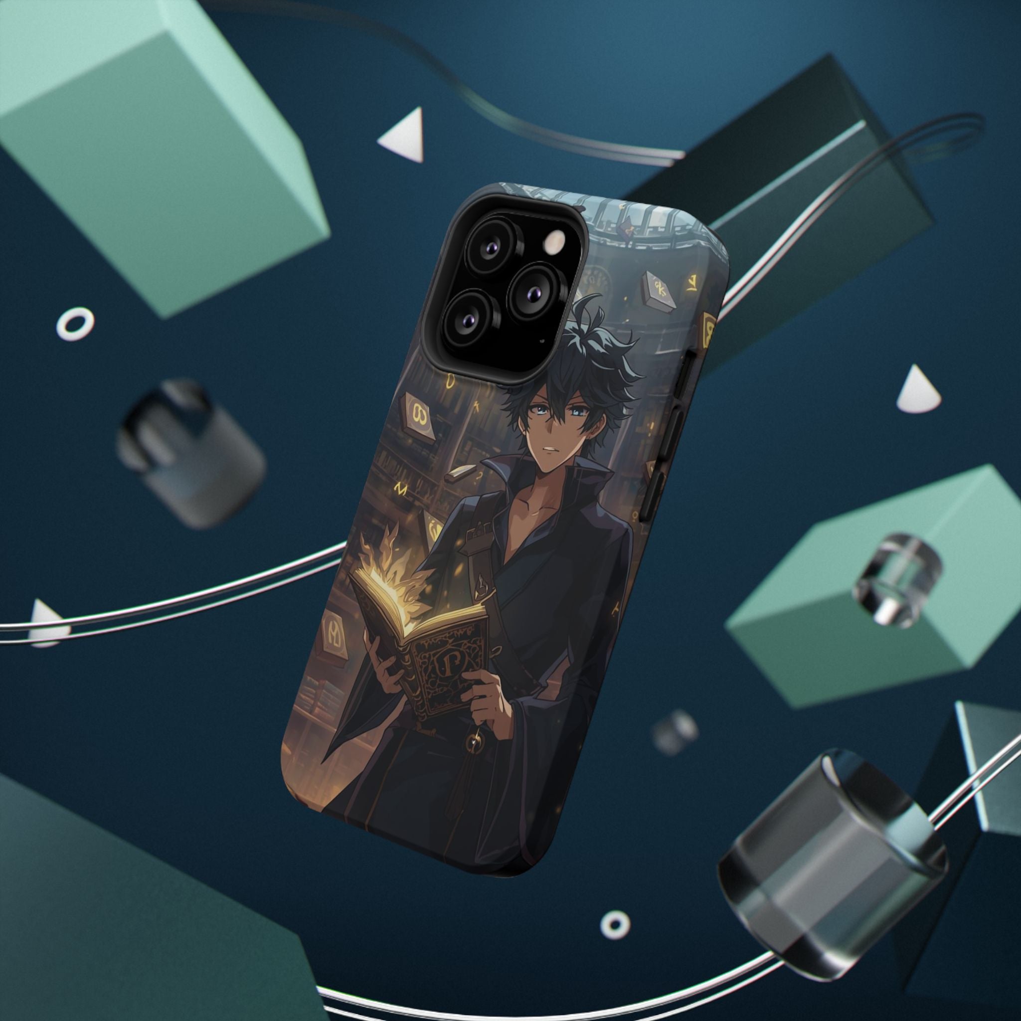Vi-Anime Mystic Scholar Phone Case — Anime Magic Book Impact-Resistant Case