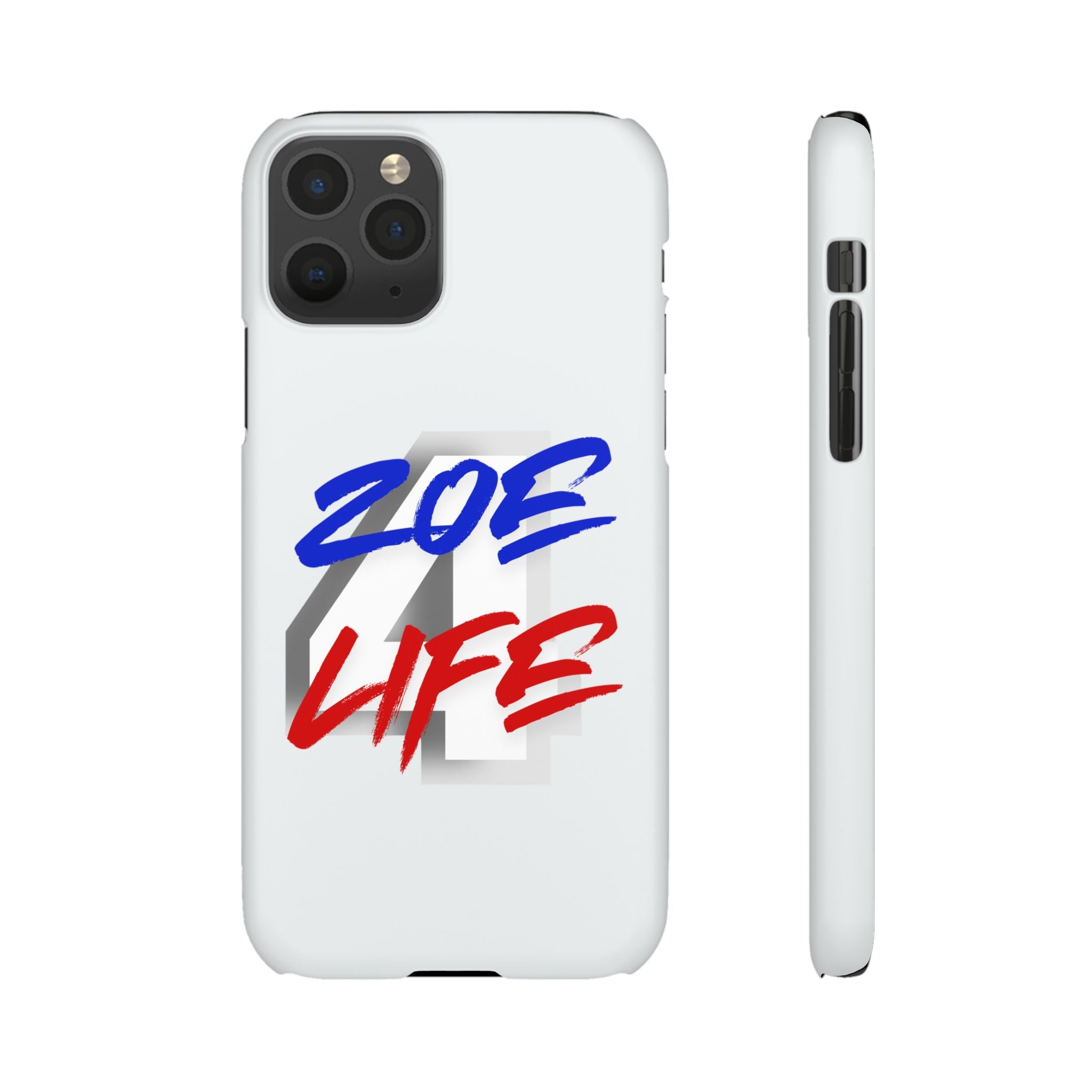 Zoe Life Phone Case - Bold Script Number 4 Snap Case