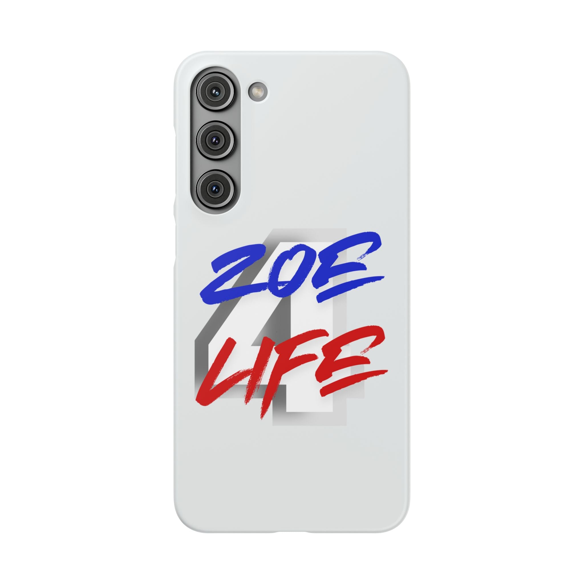 Zoe Life Phone Case - Bold Script Number 4 Snap Case