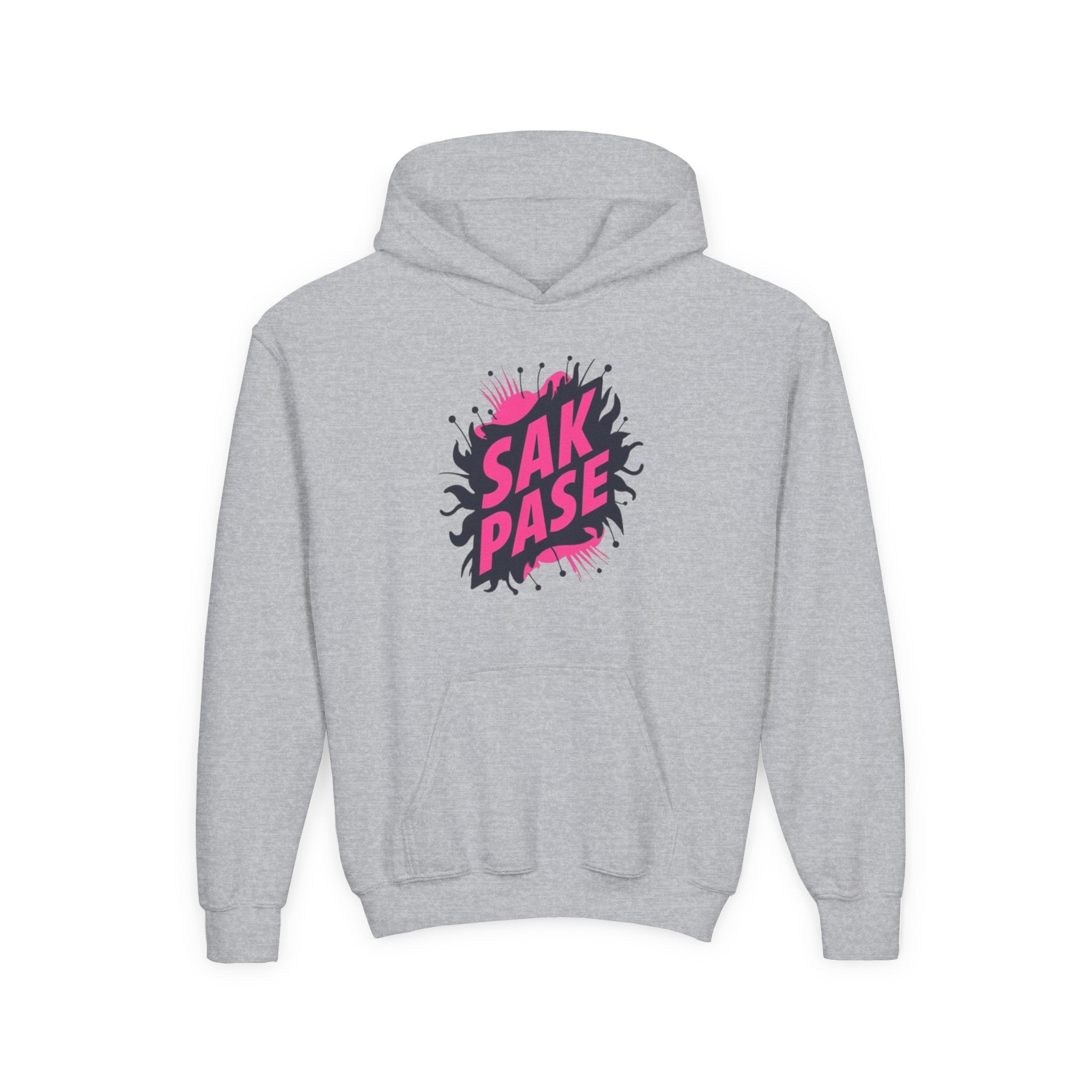 Little Vi Vi-Hoodie — Pink “SAK PASE” Creole Splash Graphic