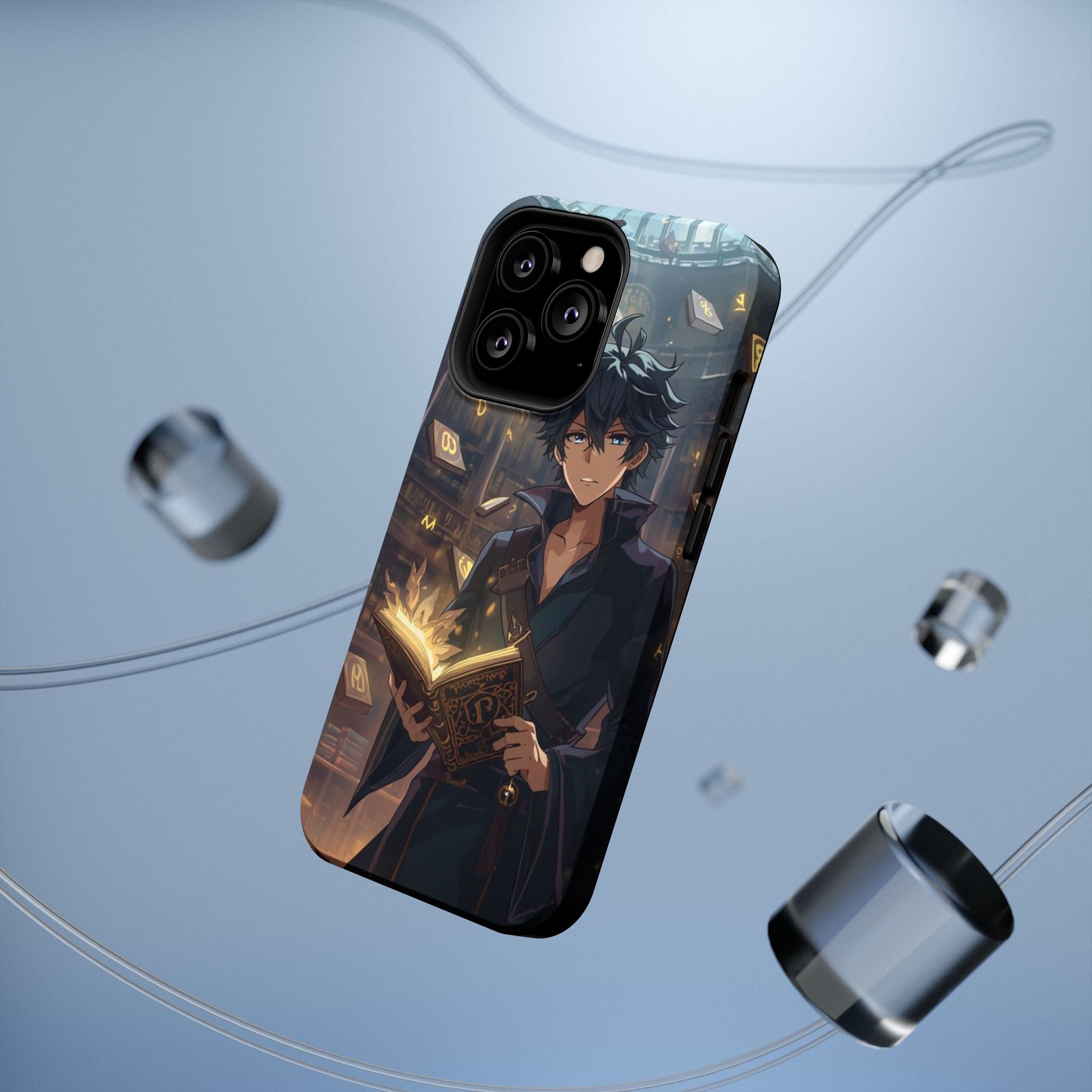 Vi-Anime Mystic Scholar Phone Case — Anime Magic Book Impact-Resistant Case
