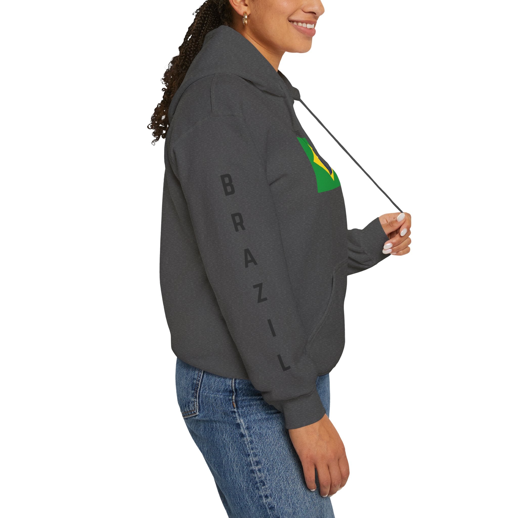 Vi-Hoodie Haiti Brazil Flag Hoodie — "Estamos Aqui!!! Nou La!!!!!"