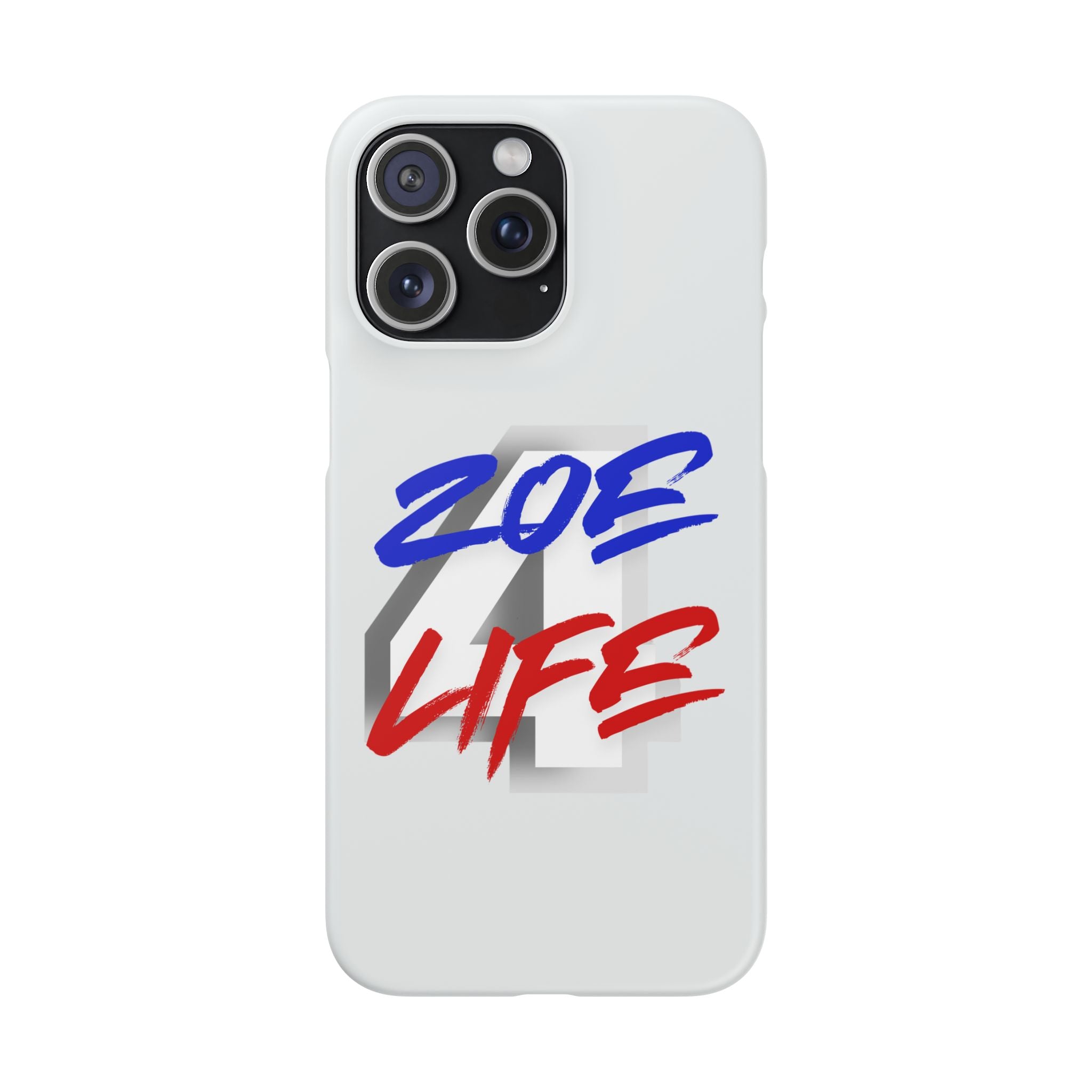 Zoe Life Phone Case - Bold Script Number 4 Snap Case