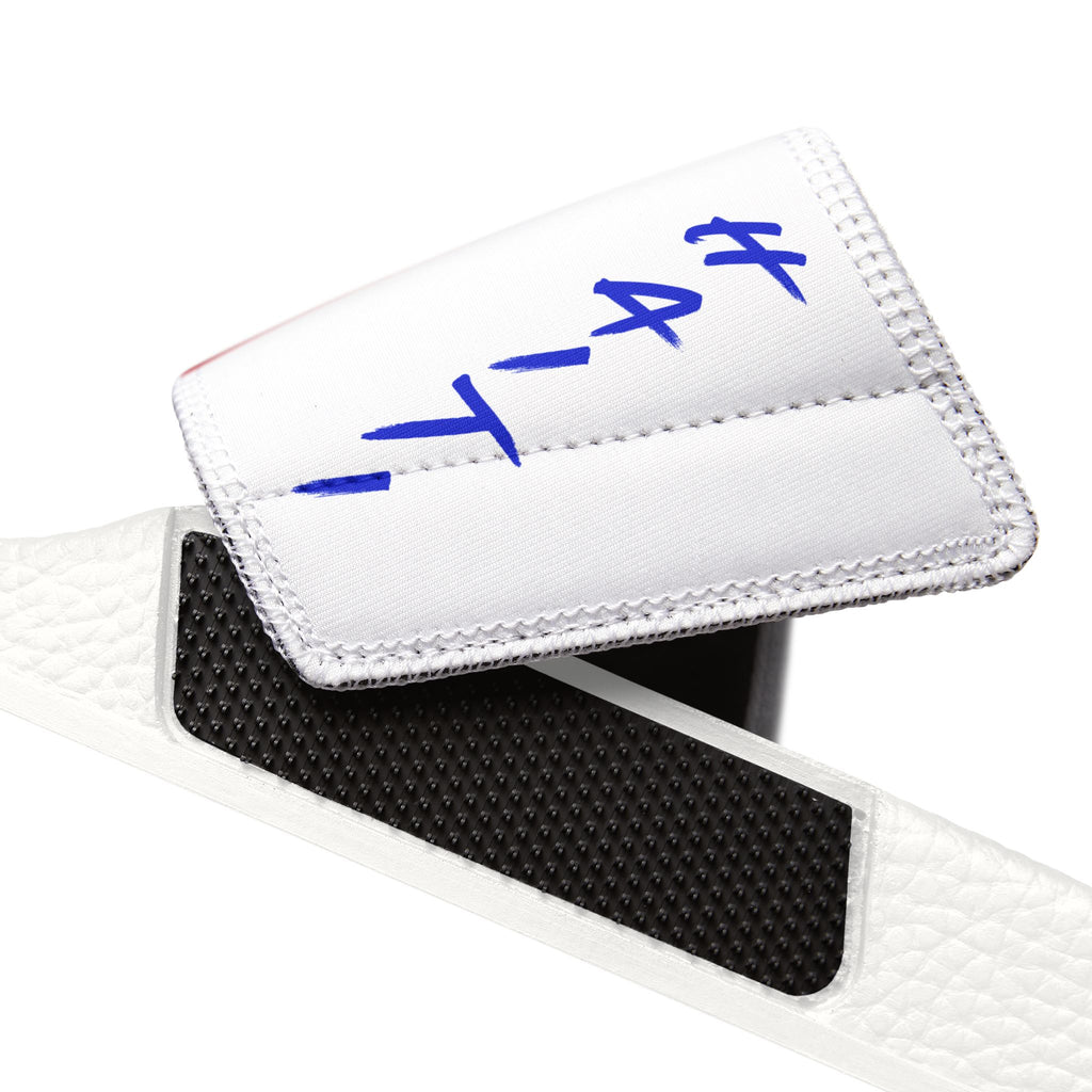 Haiti Flag Slide Sandals — Men's Removable‑Strap Patriotic Pool Slides