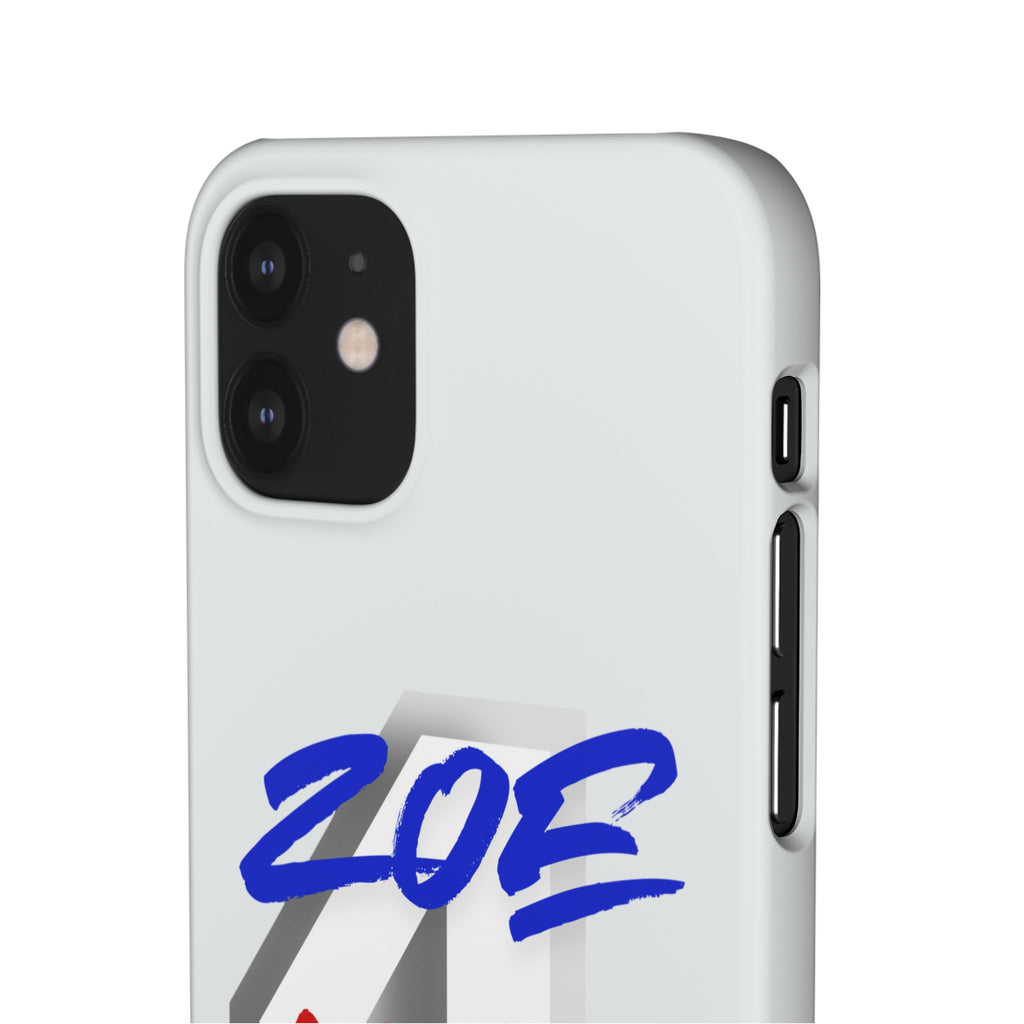 Zoe Life Phone Case - Bold Script Number 4 Snap Case