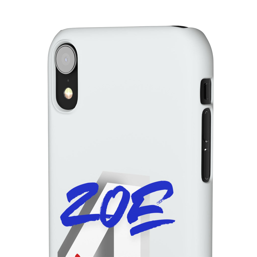 Zoe Life Phone Case - Bold Script Number 4 Snap Case