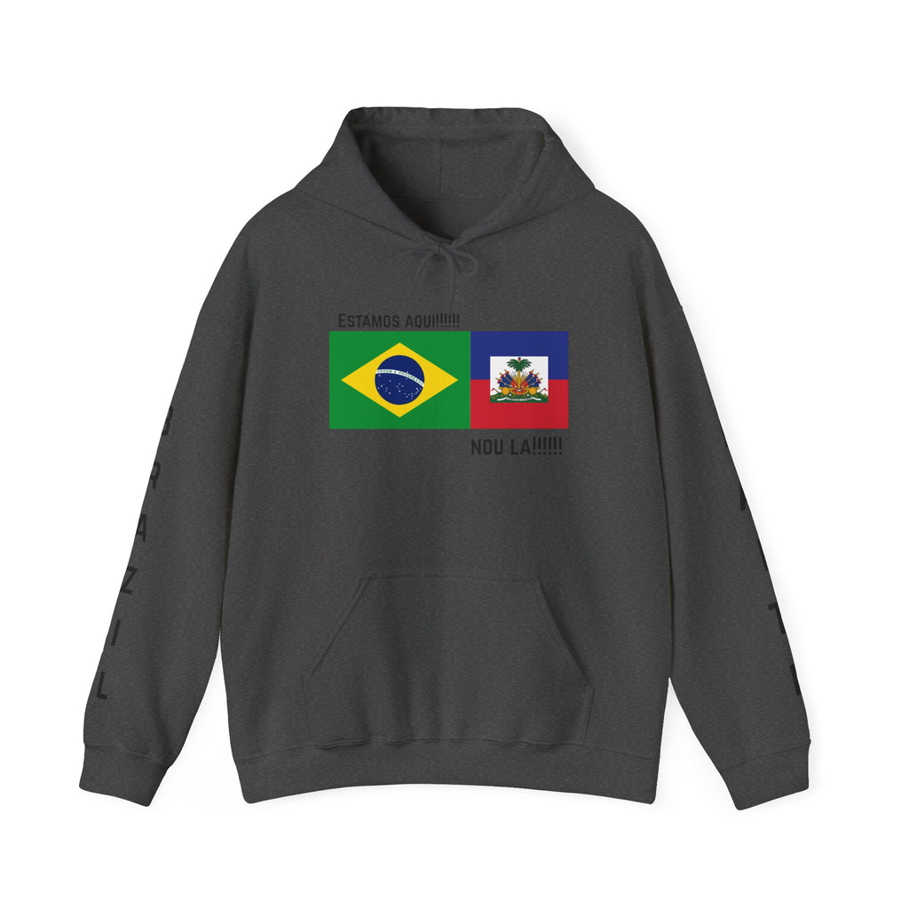 Vi-Hoodie Haiti Brazil Flag Hoodie — "Estamos Aqui!!! Nou La!!!!!"