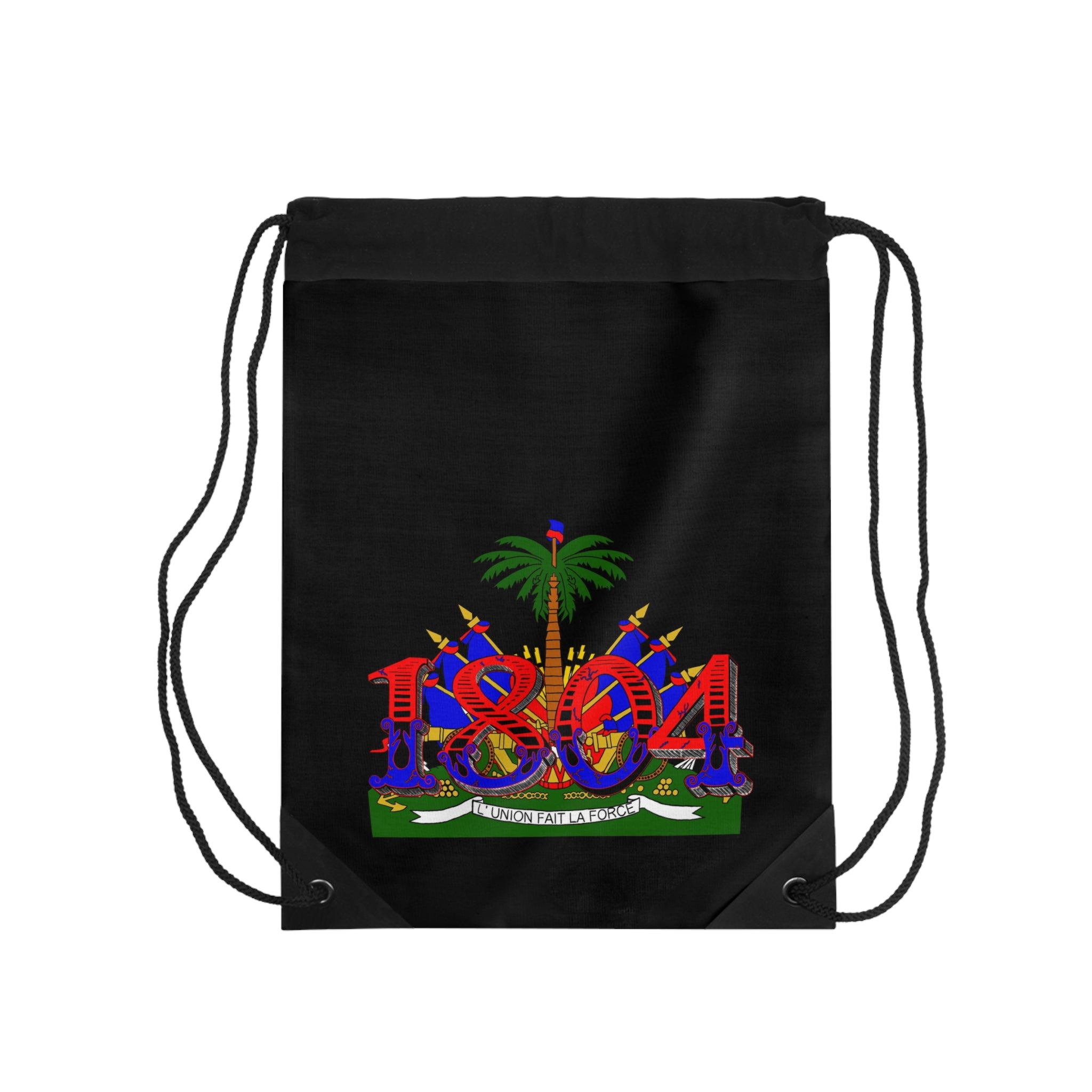 1804 Haiti Crest Drawstring Bag — Haitian Heritage Gym Sack