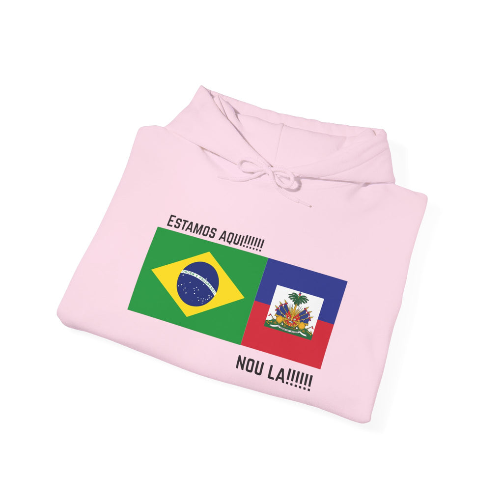 Vi-Hoodie Haiti Brazil Flag Hoodie — "Estamos Aqui!!! Nou La!!!!!"