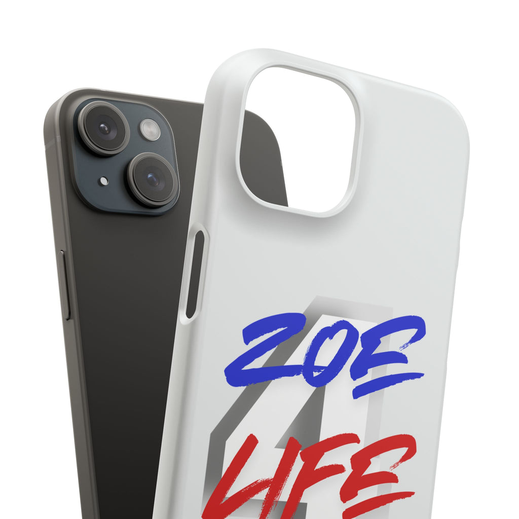 Zoe Life Phone Case - Bold Script Number 4 Snap Case