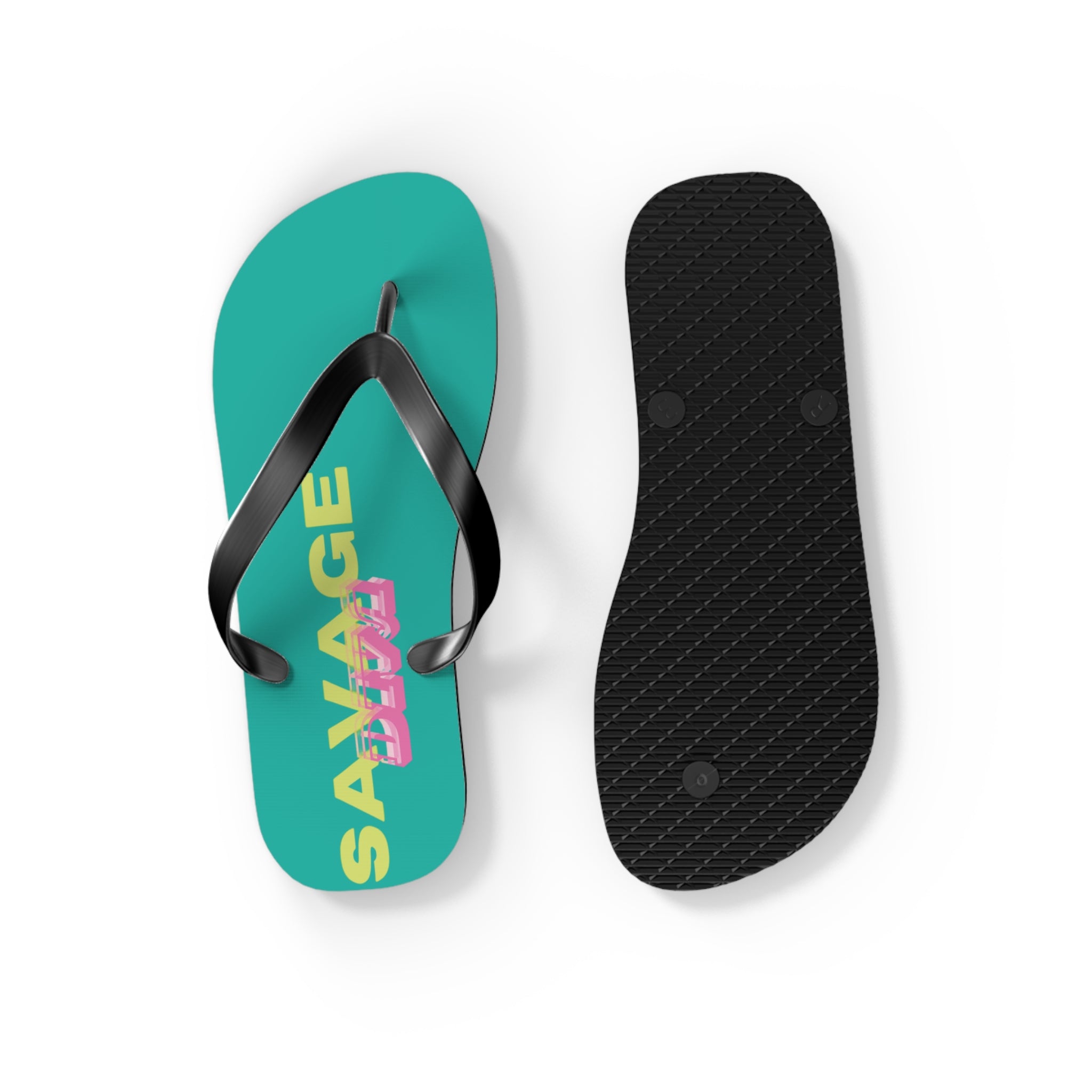 Woman’s Shoes - ‘Savage Diva’ Teal Flip Flops