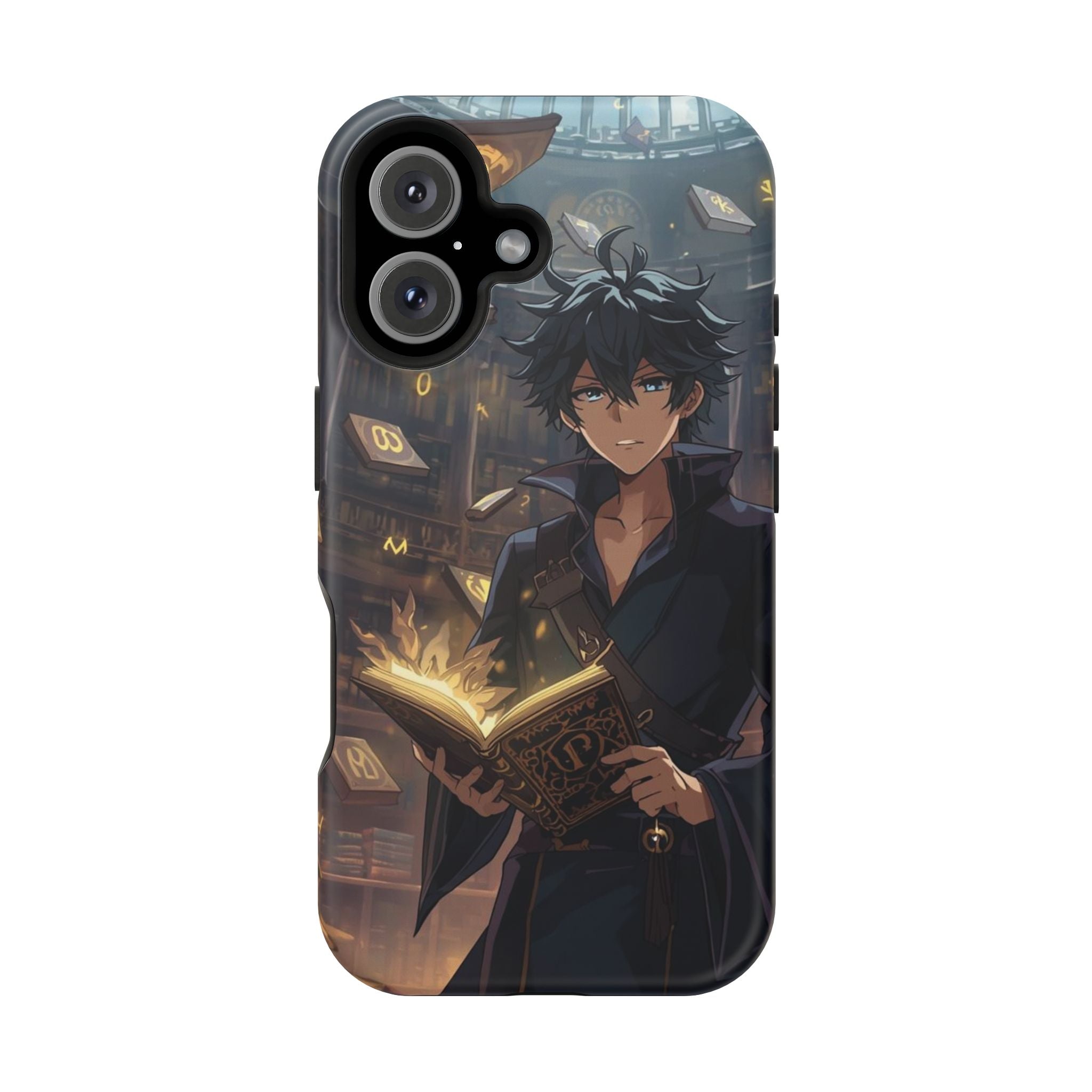 Vi-Anime Mystic Scholar Phone Case — Anime Magic Book Impact-Resistant Case