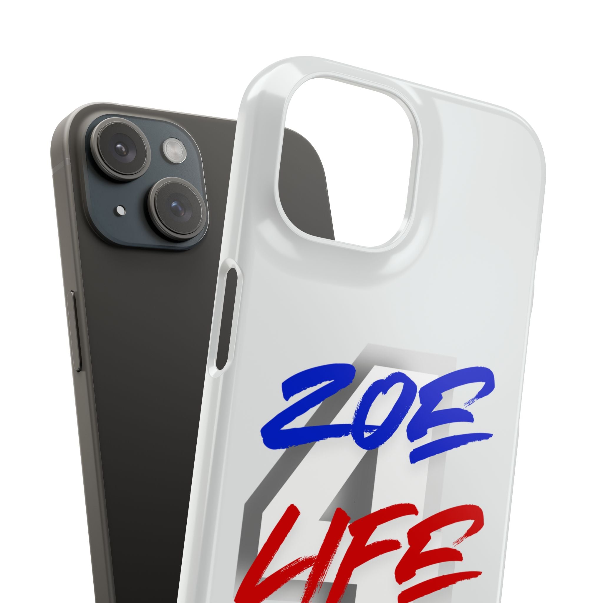 Zoe Life Phone Case - Bold Script Number 4 Snap Case