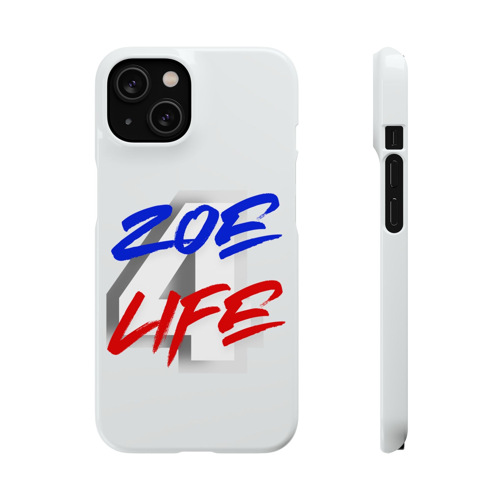 Zoe Life Phone Case - Bold Script Number 4 Snap Case