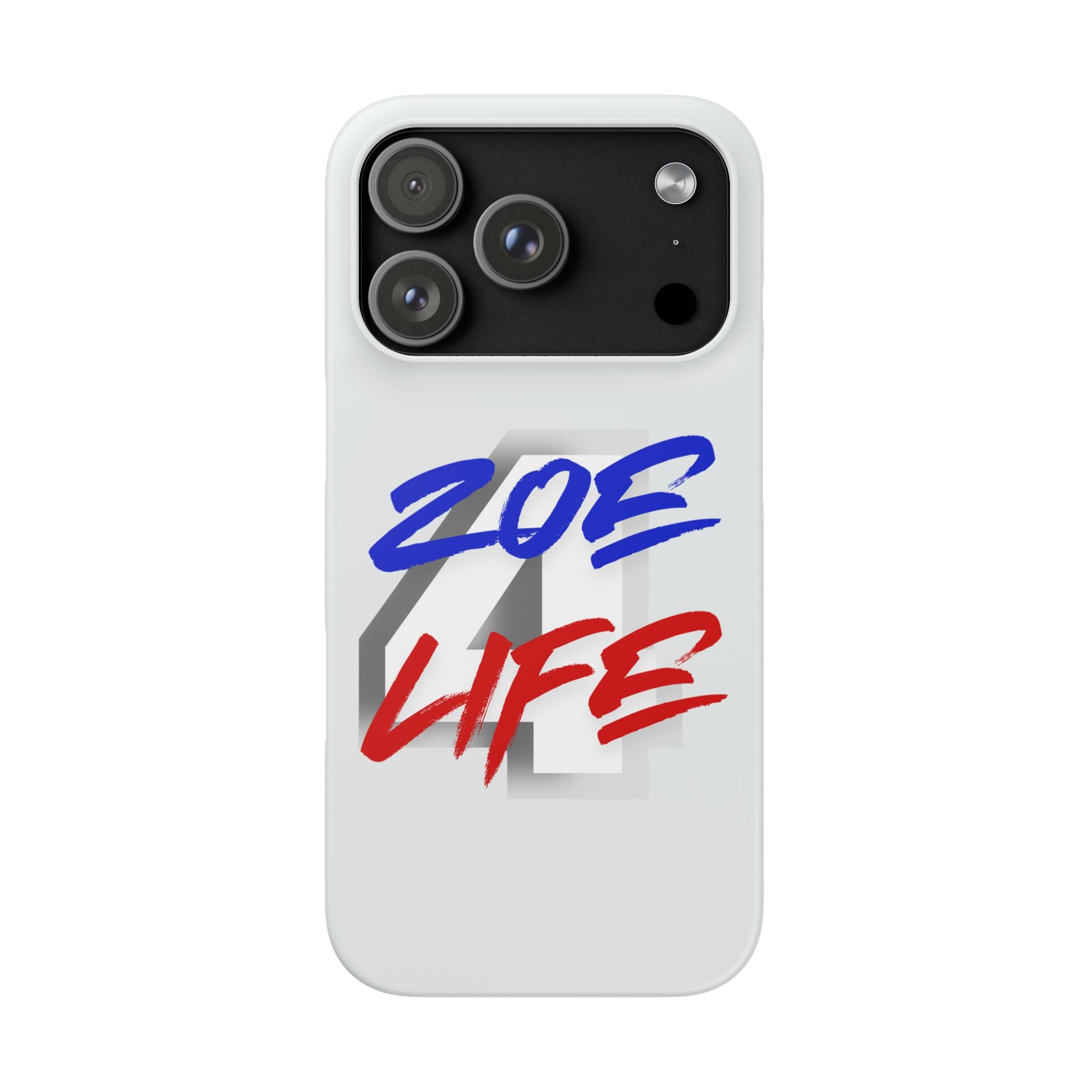 Zoe Life Phone Case - Bold Script Number 4 Snap Case