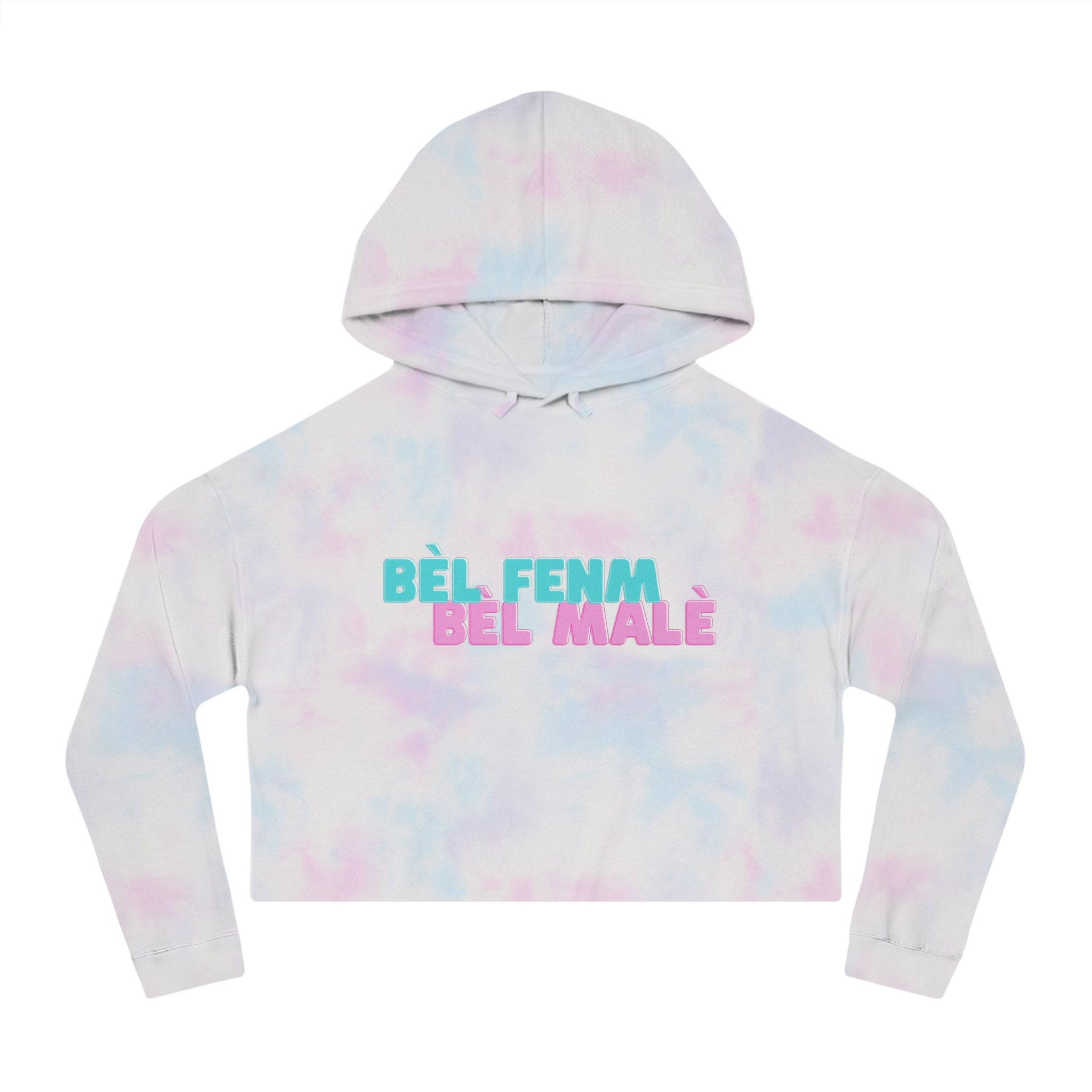 Crop Vi-Hoodie - "Bèl Fenm Bèl Malè