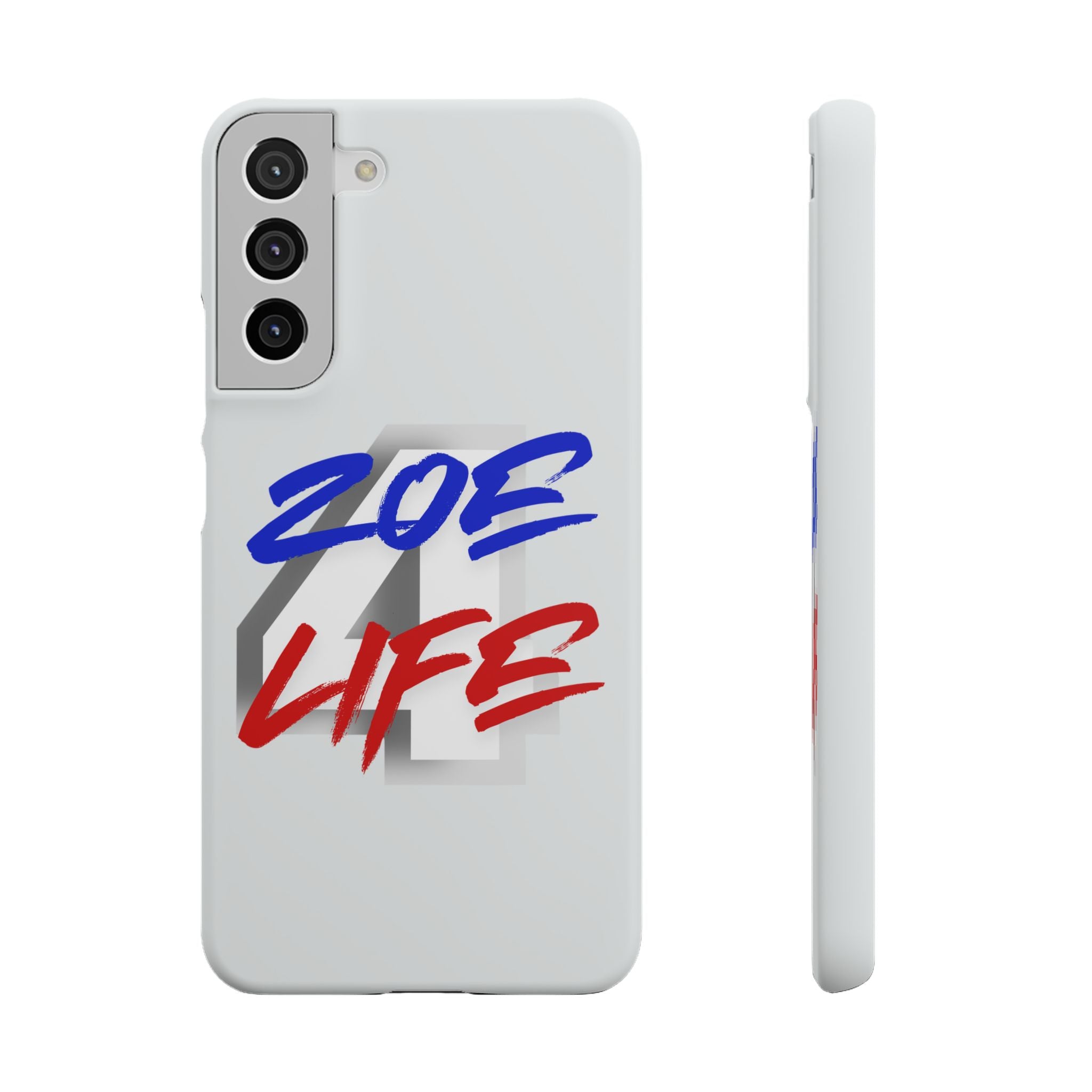 Zoe Life Phone Case - Bold Script Number 4 Snap Case