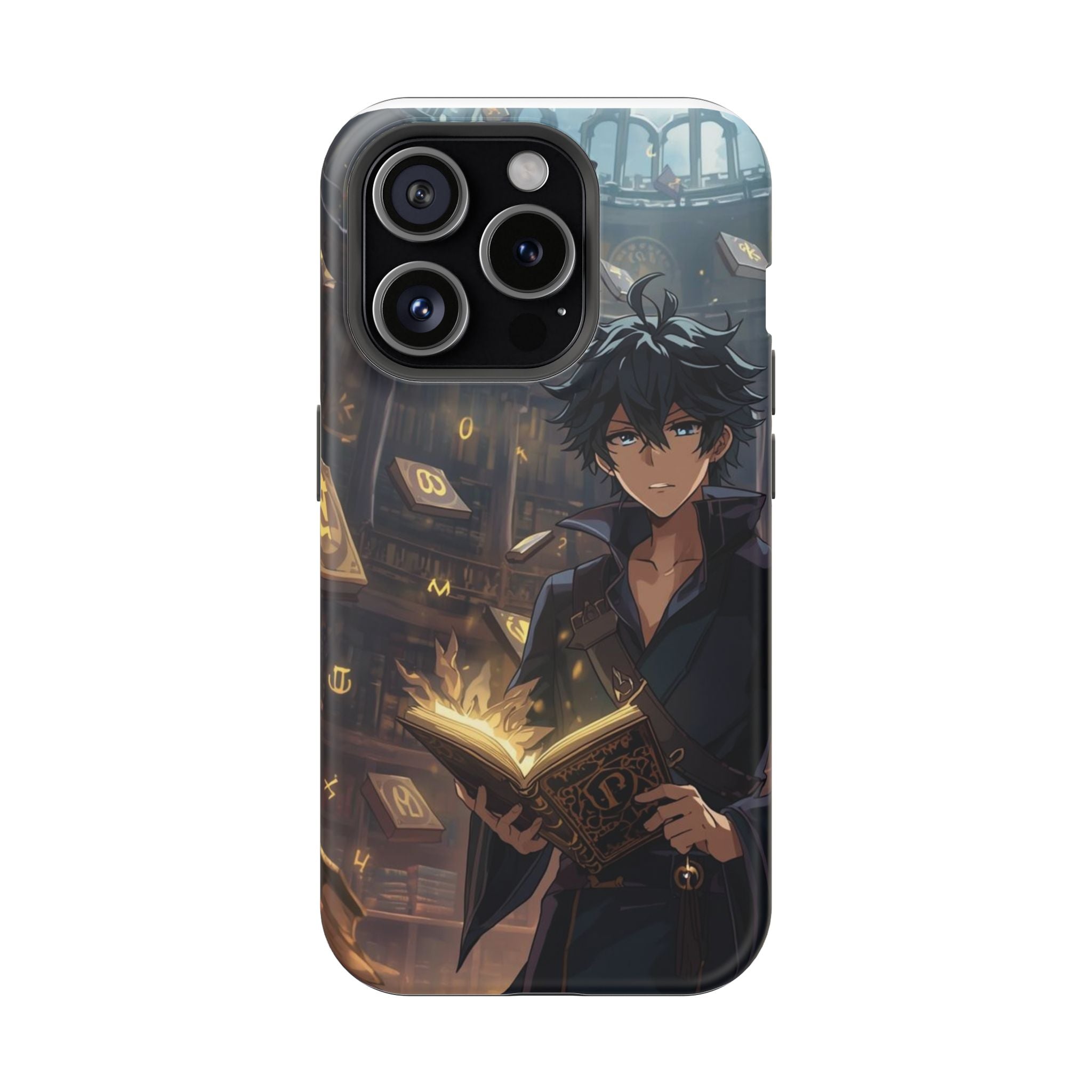 Vi-Anime Mystic Scholar Phone Case — Anime Magic Book Impact-Resistant Case