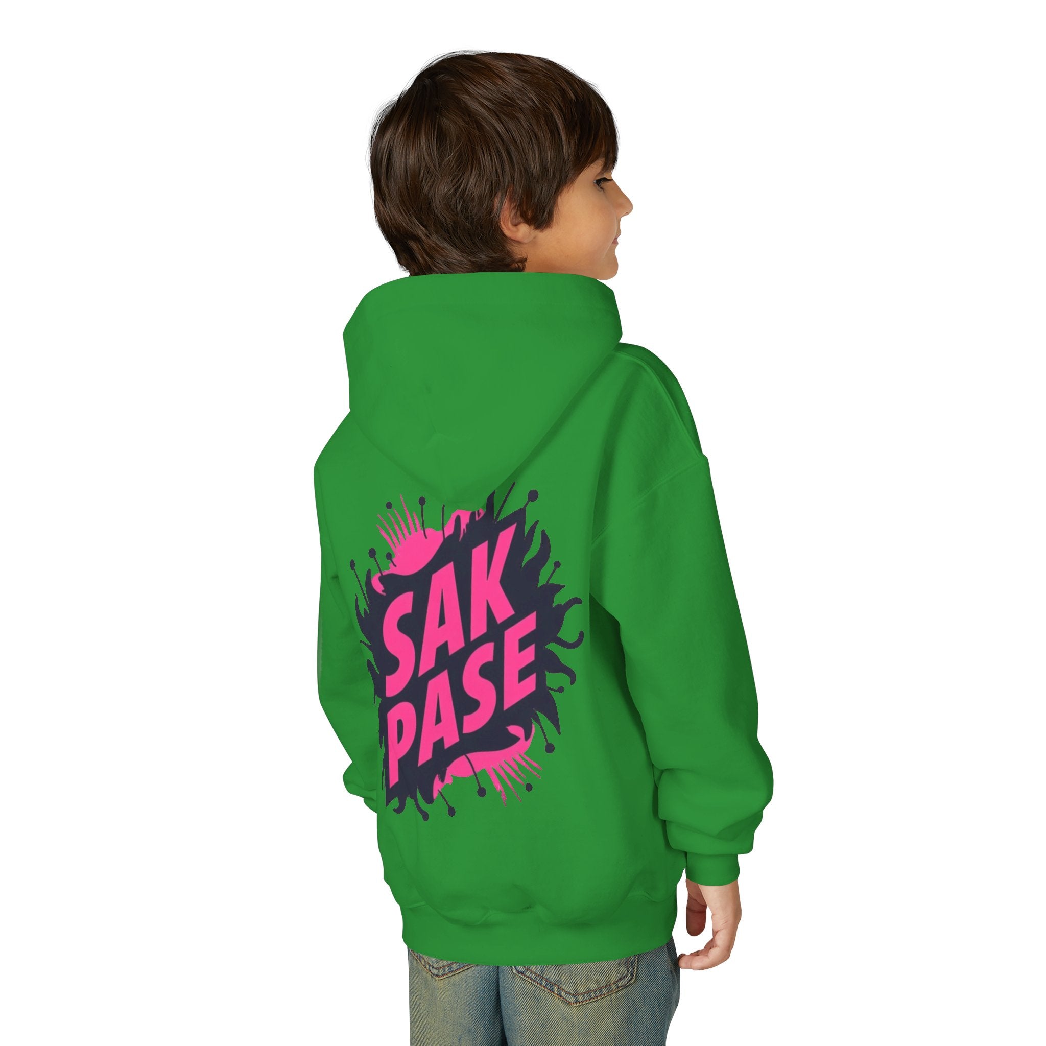 Little Vi Vi-Hoodie — Pink “SAK PASE” Creole Splash Graphic