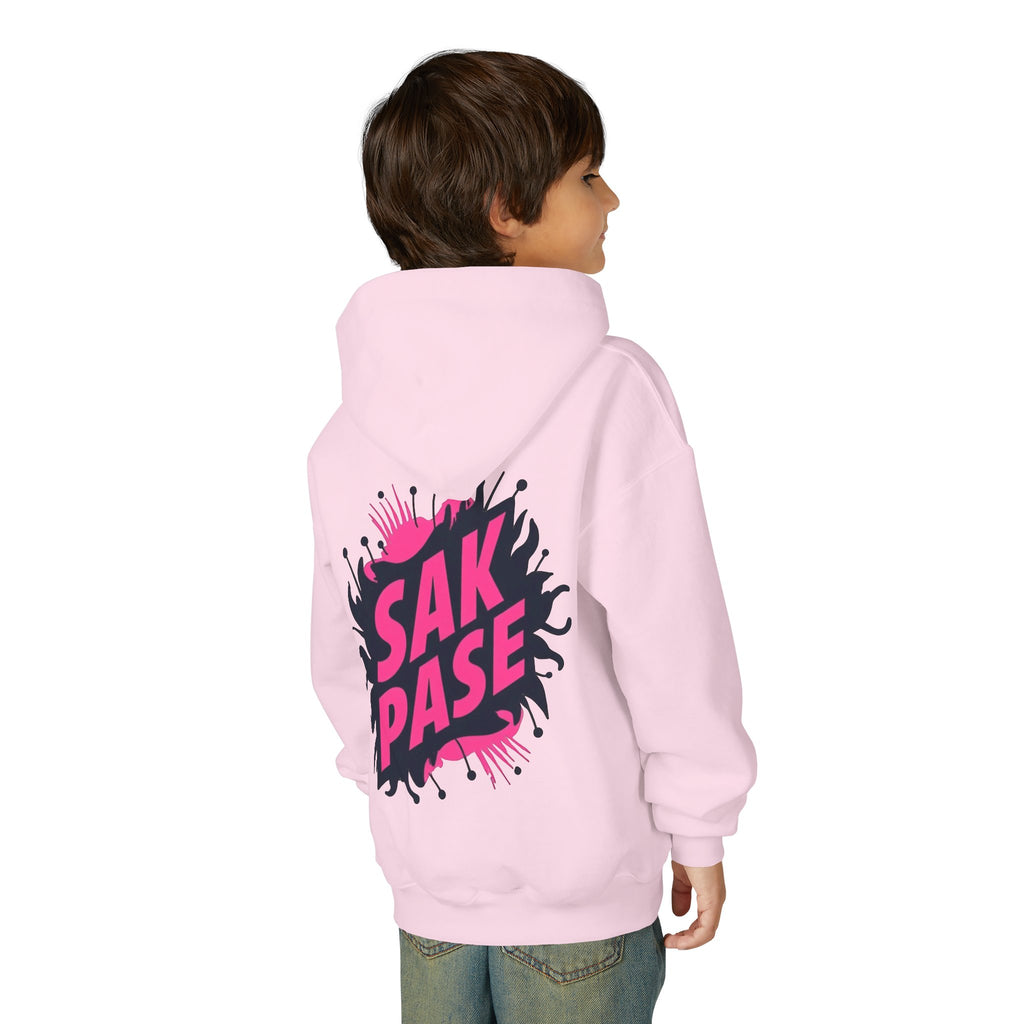 Little Vi Vi-Hoodie — Pink “SAK PASE” Creole Splash Graphic
