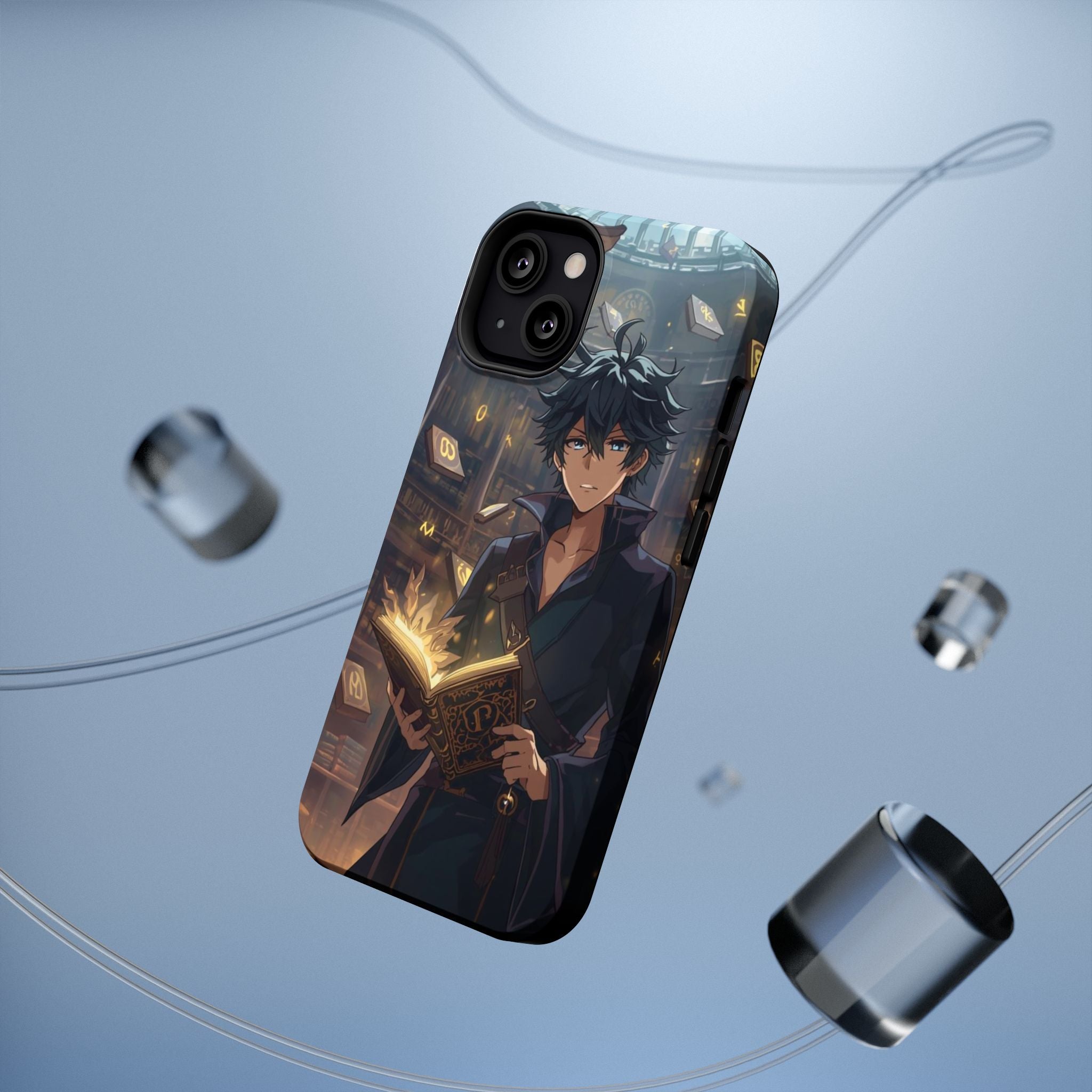 Vi-Anime Mystic Scholar Phone Case — Anime Magic Book Impact-Resistant Case