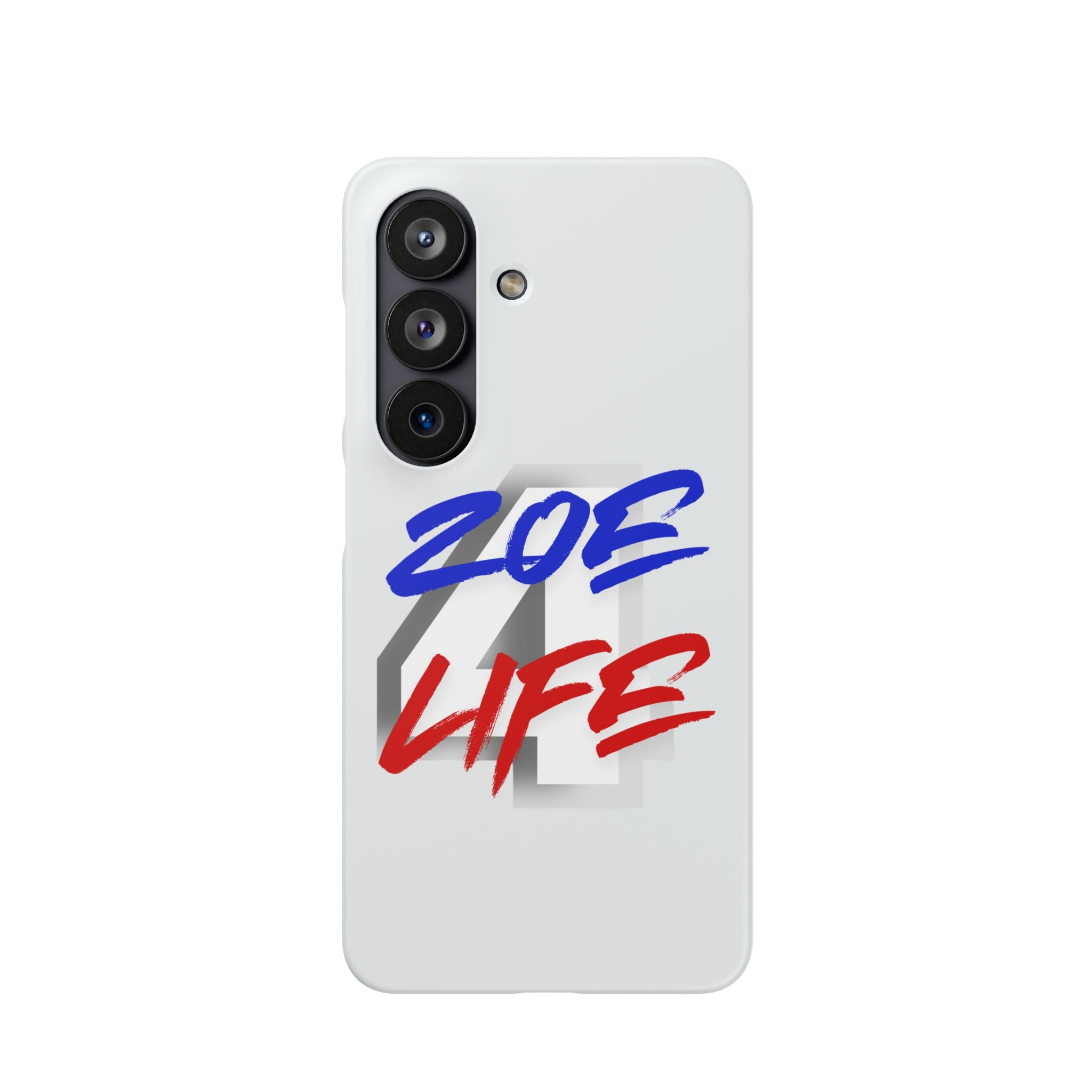 Zoe Life Phone Case - Bold Script Number 4 Snap Case