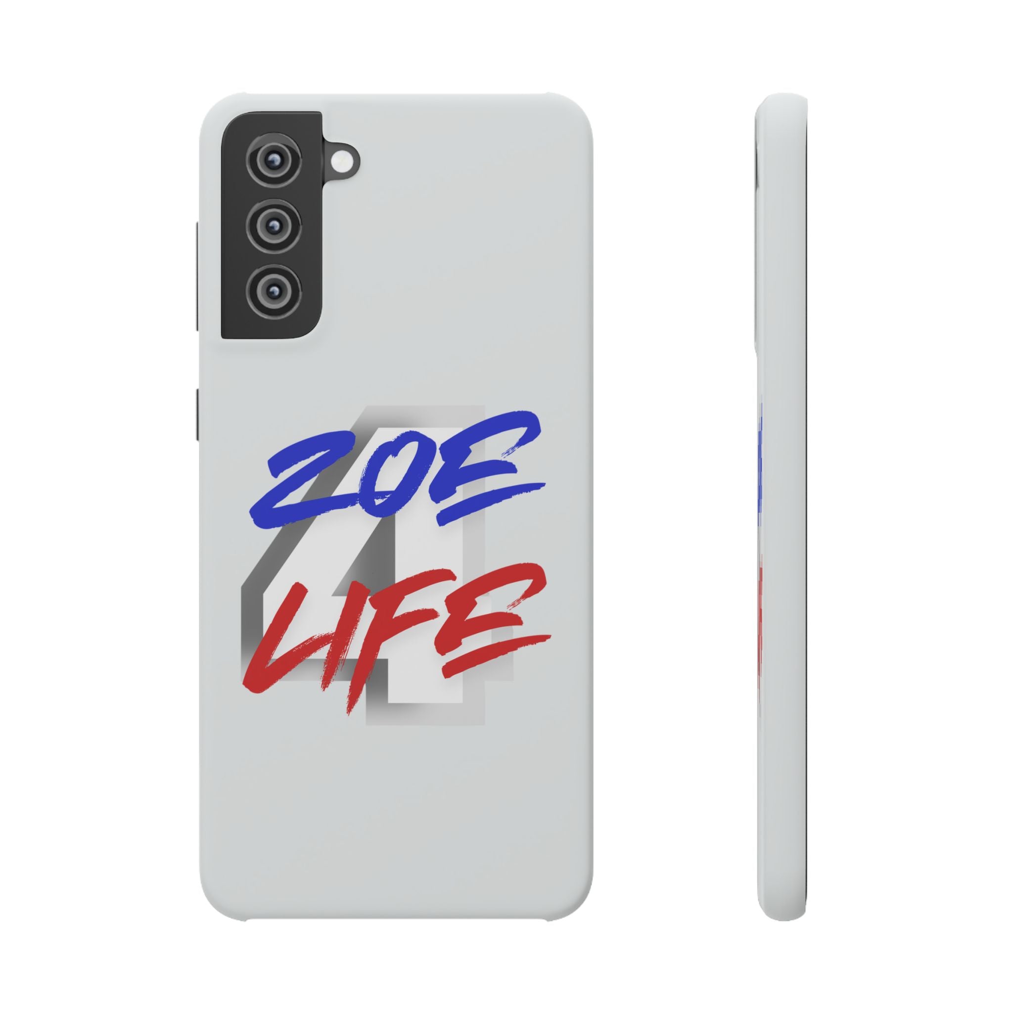 Zoe Life Phone Case - Bold Script Number 4 Snap Case