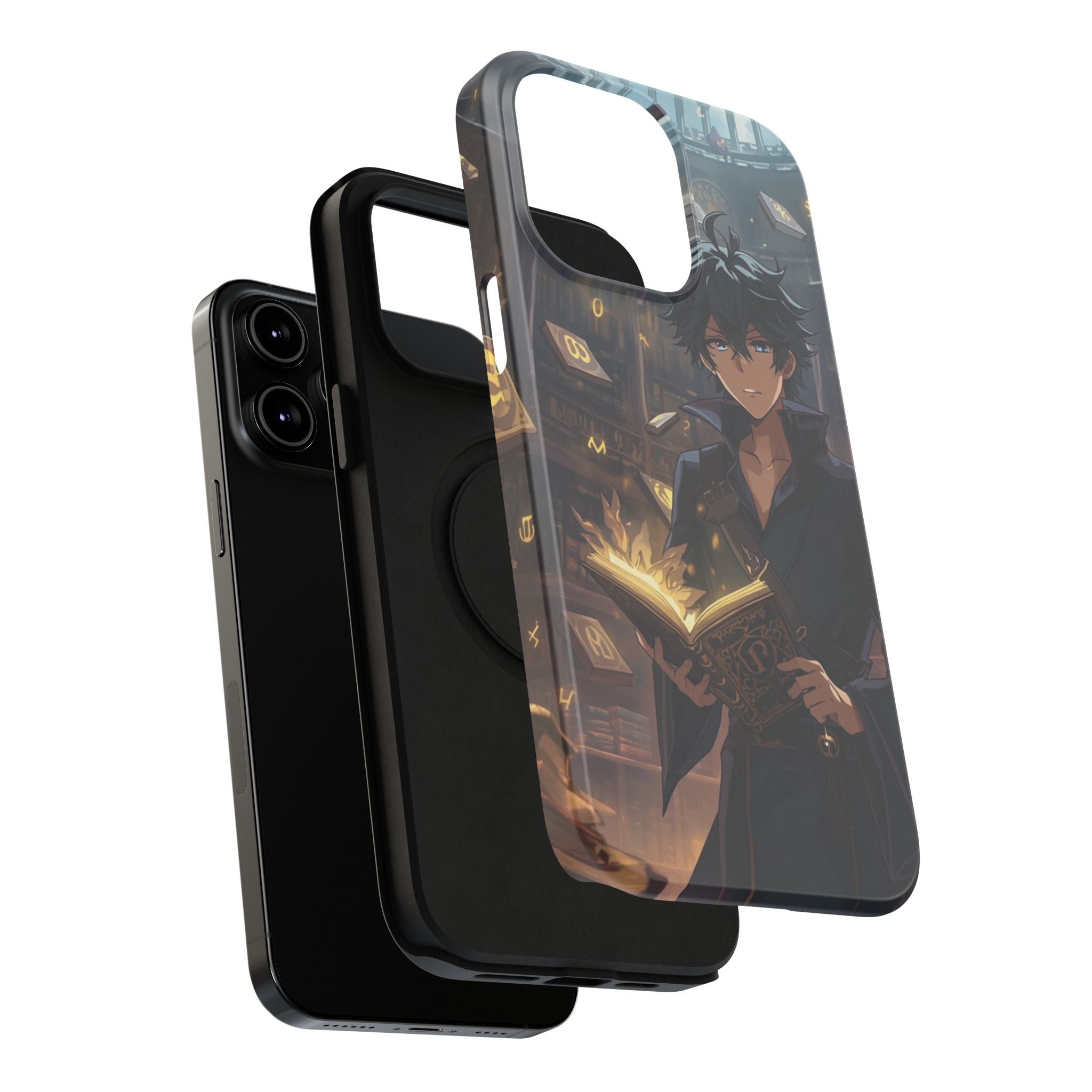 Vi-Anime Mystic Scholar Phone Case — Anime Magic Book Impact-Resistant Case
