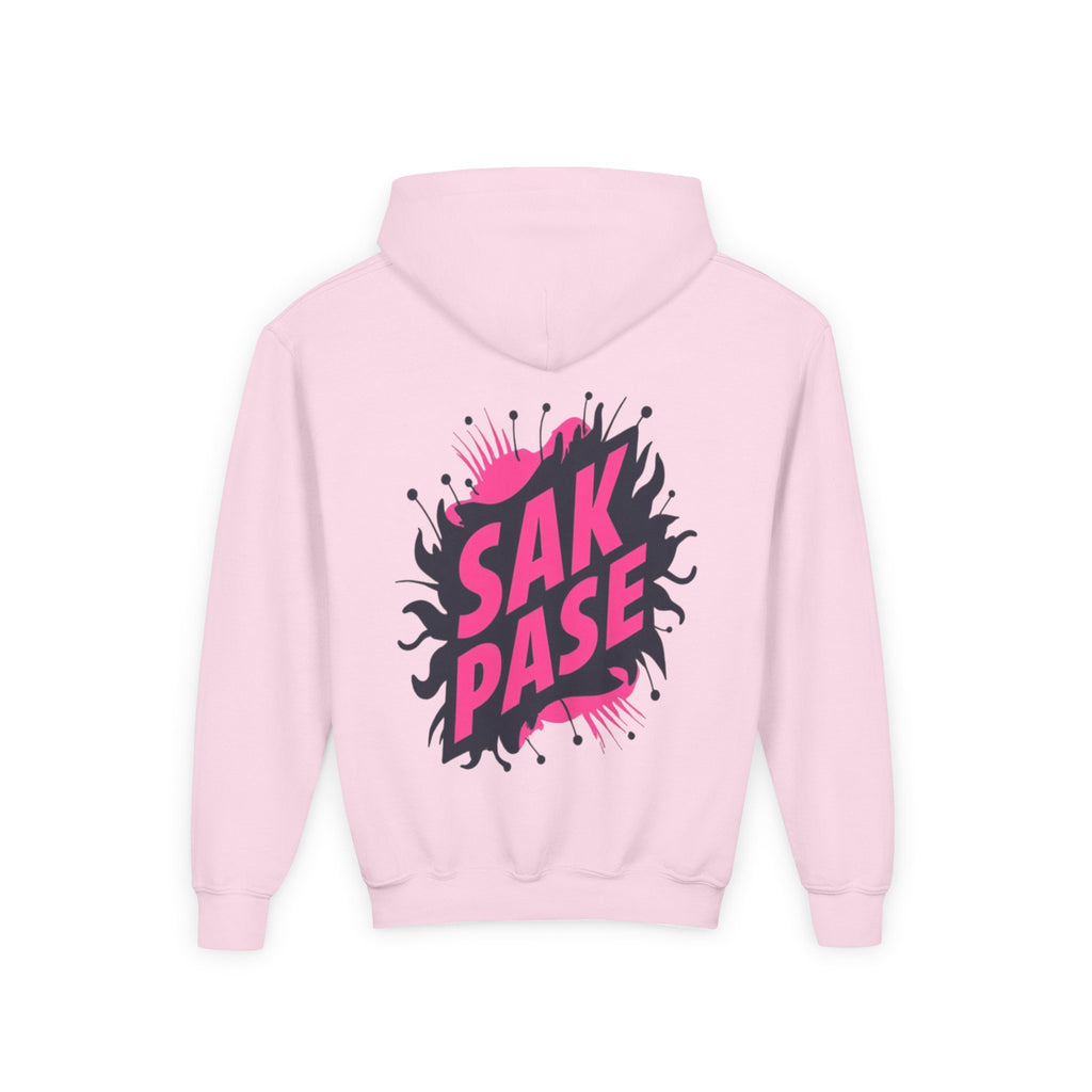 Little Vi Vi-Hoodie — Pink “SAK PASE” Creole Splash Graphic