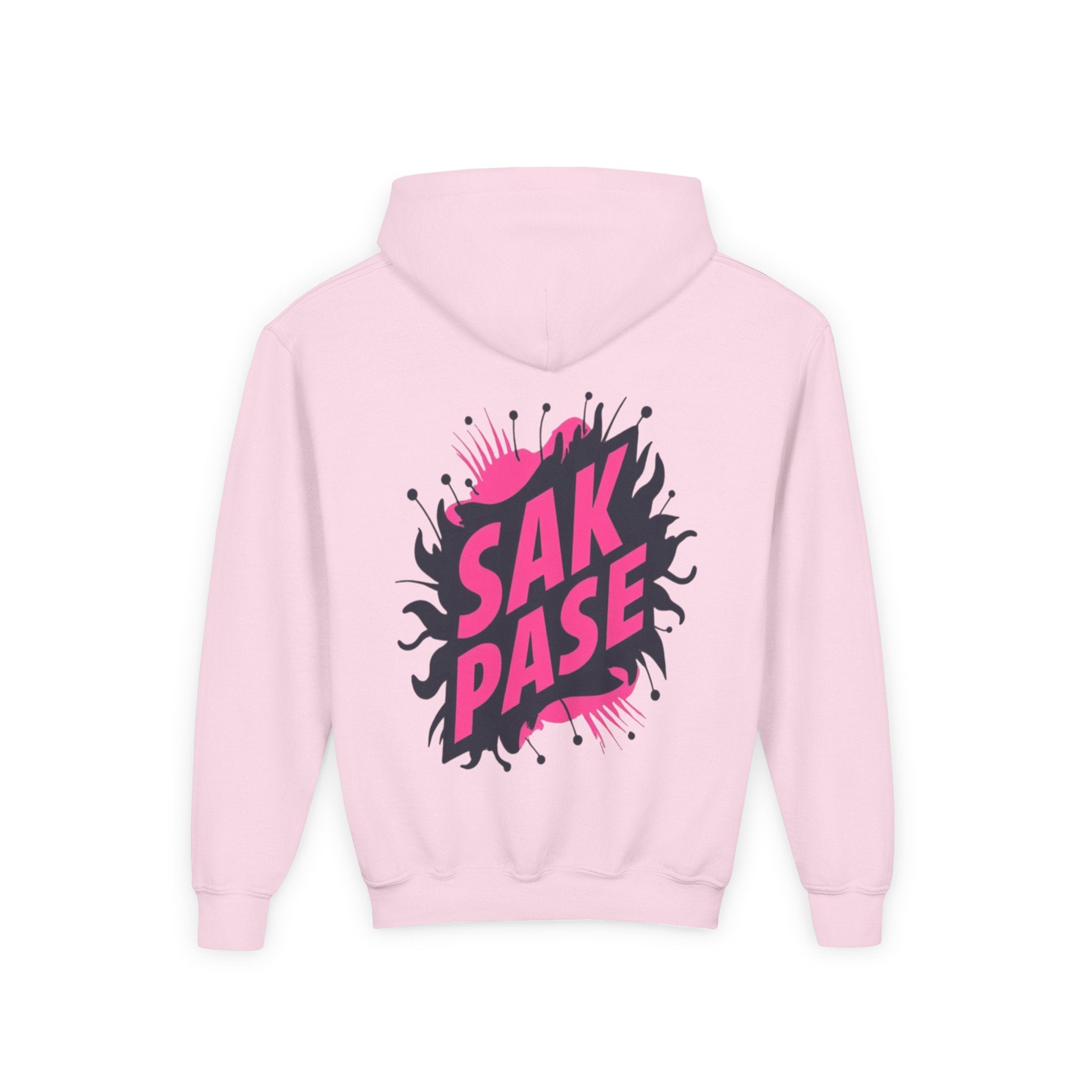 Little Vi Vi-Hoodie — Pink “SAK PASE” Creole Splash Graphic