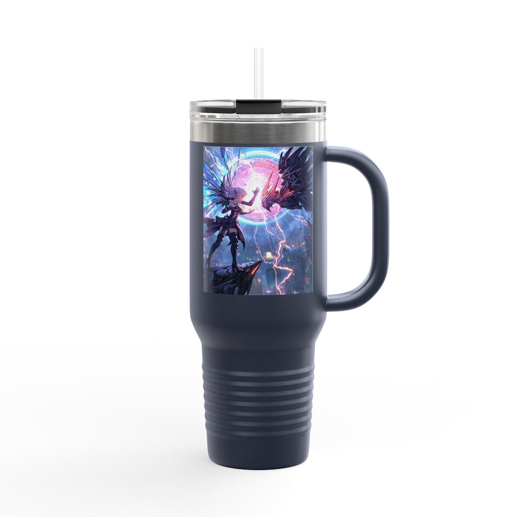 Vi-Anime 40oz Insulated Travel Mug — Fantasy Angel Moonlight Design