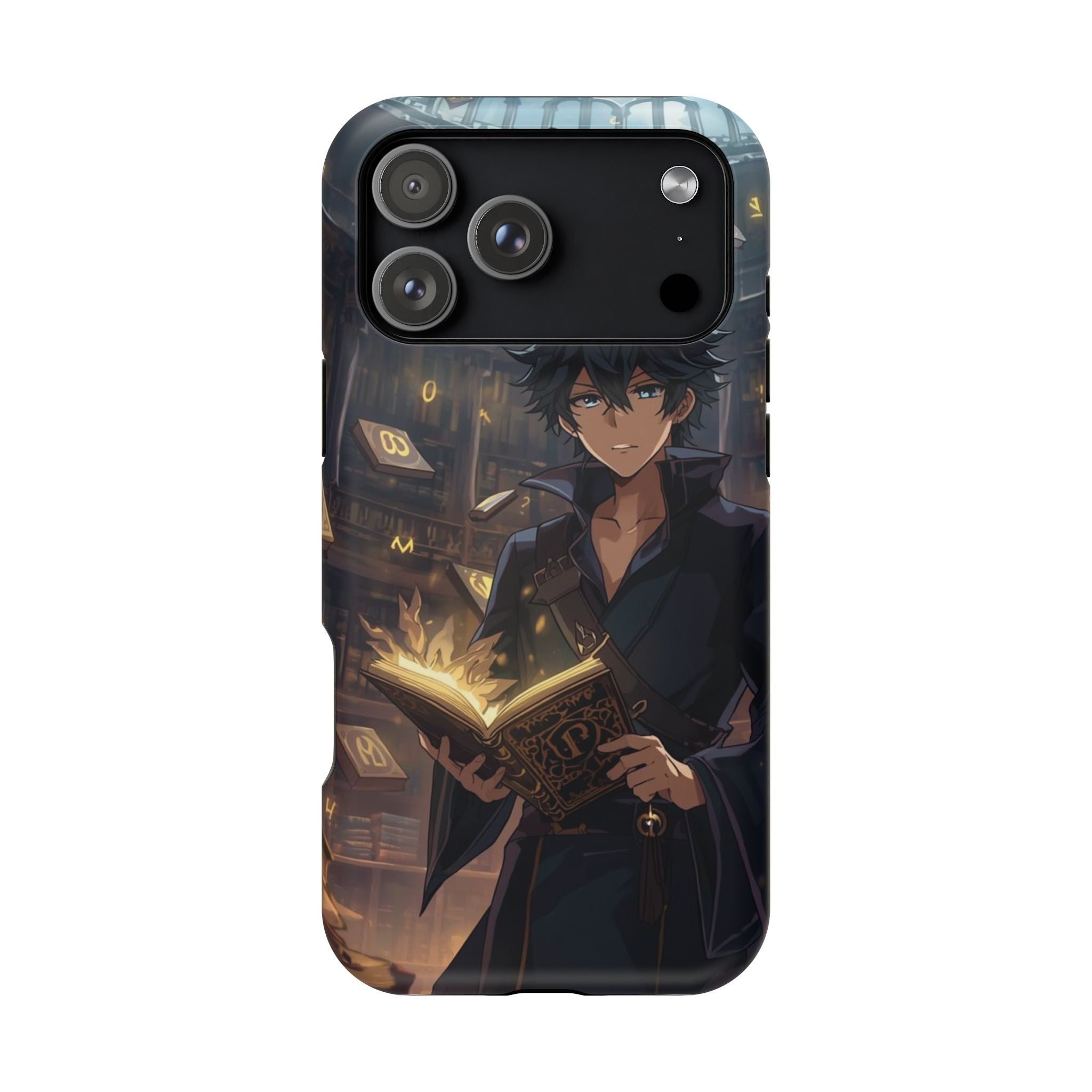Vi-Anime Mystic Scholar Phone Case — Anime Magic Book Impact-Resistant Case