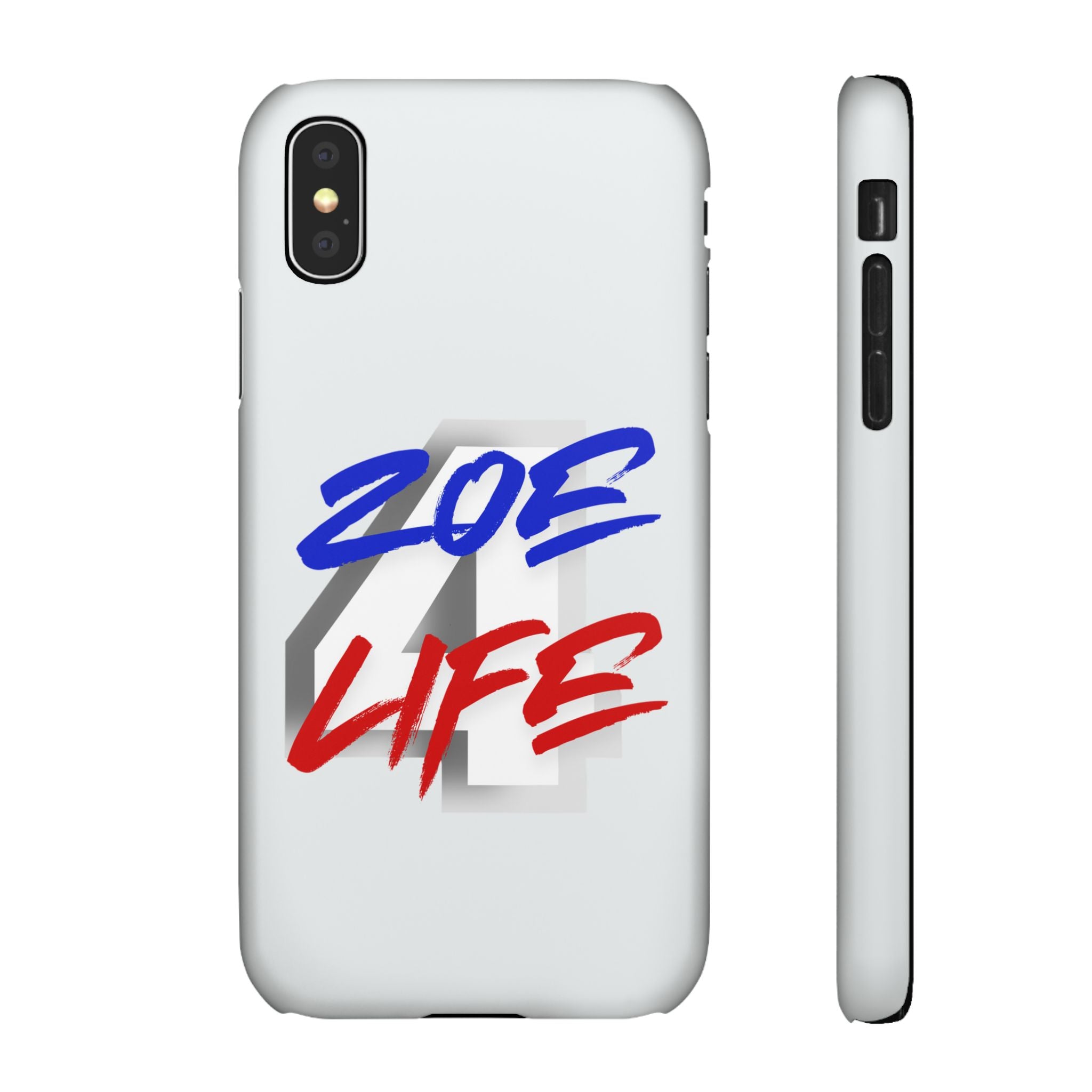 Zoe Life Phone Case - Bold Script Number 4 Snap Case