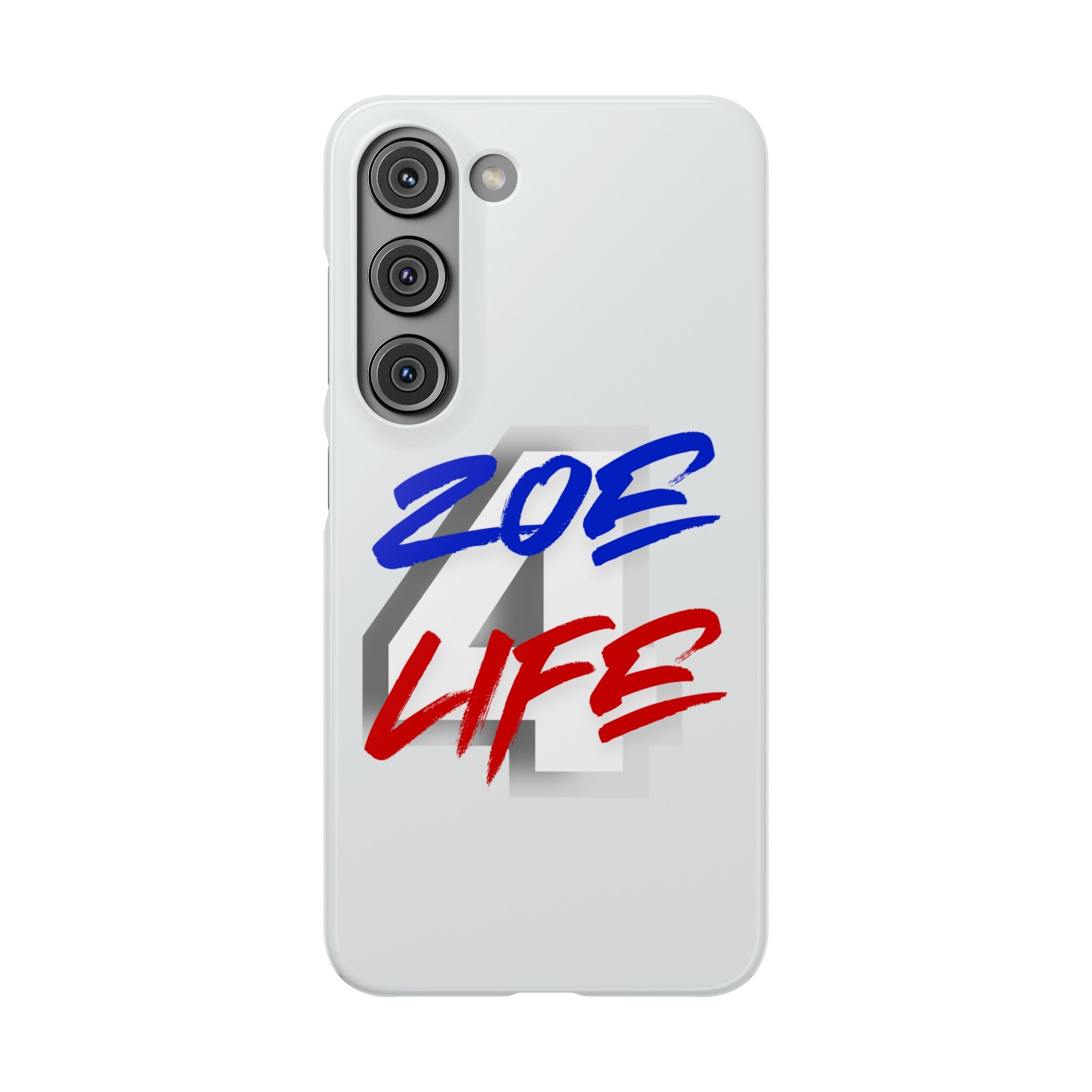 Zoe Life Phone Case - Bold Script Number 4 Snap Case
