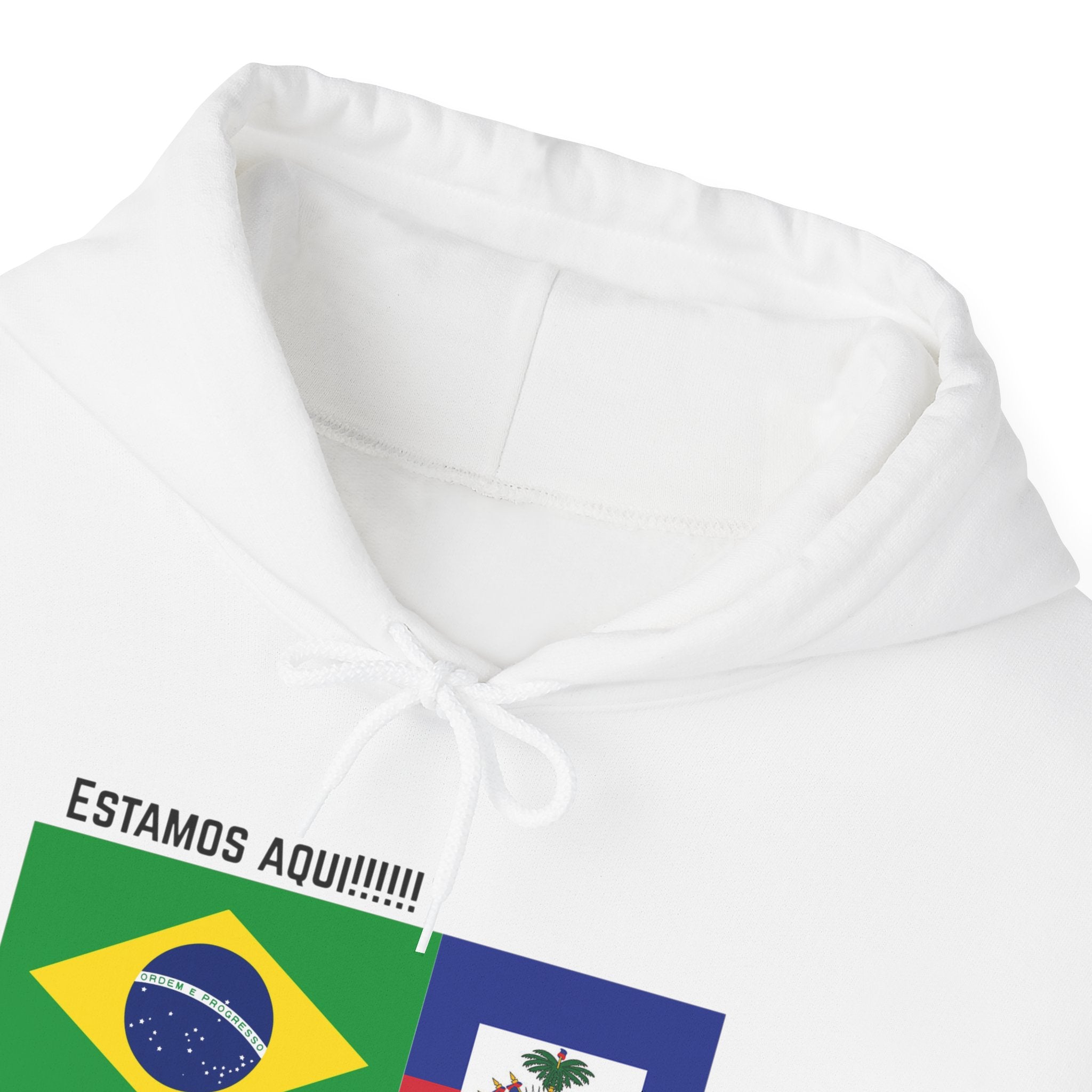 Vi-Hoodie Haiti Brazil Flag Hoodie — "Estamos Aqui!!! Nou La!!!!!"