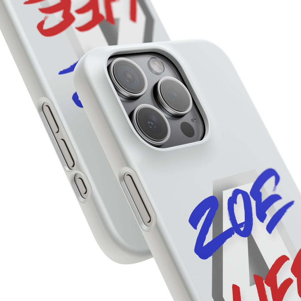 Zoe Life Phone Case - Bold Script Number 4 Snap Case